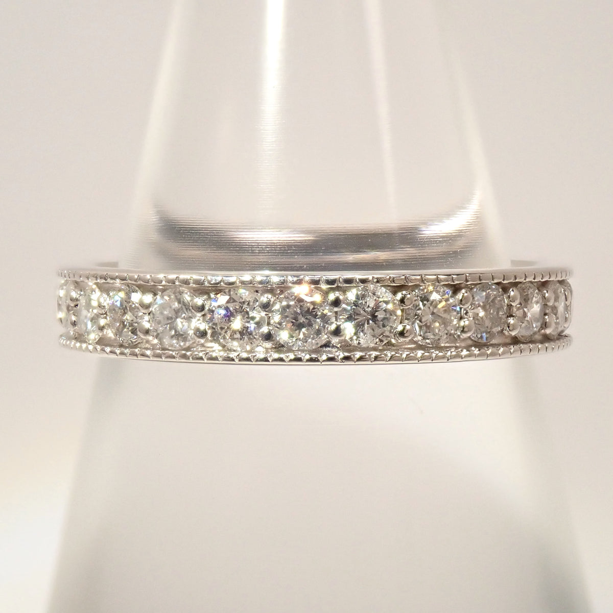 K18WG ダイヤモンド 0.50ct ハーフエタニティリング
