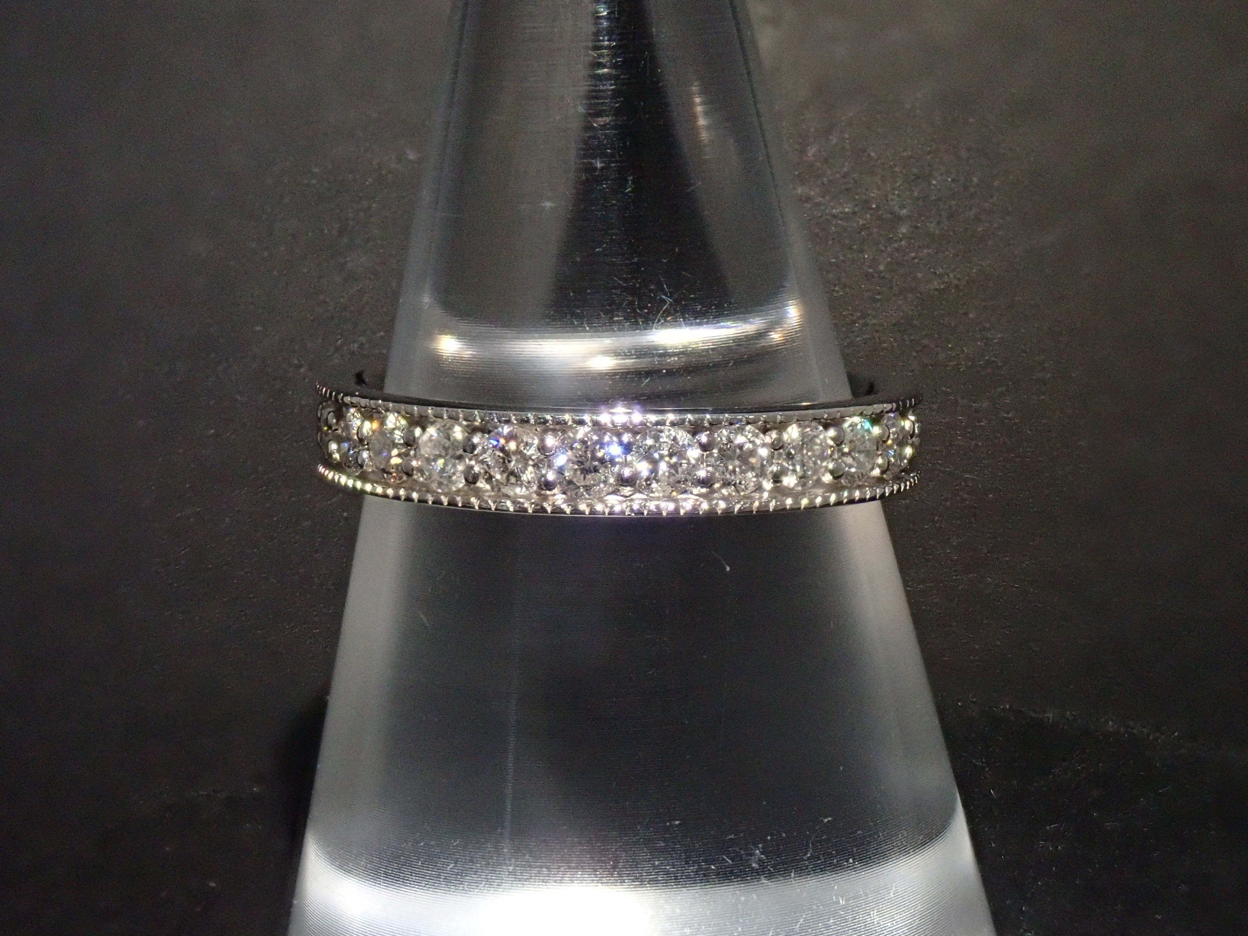 【22602617掲載】K18WG ダイヤモンド 0.5ct リング