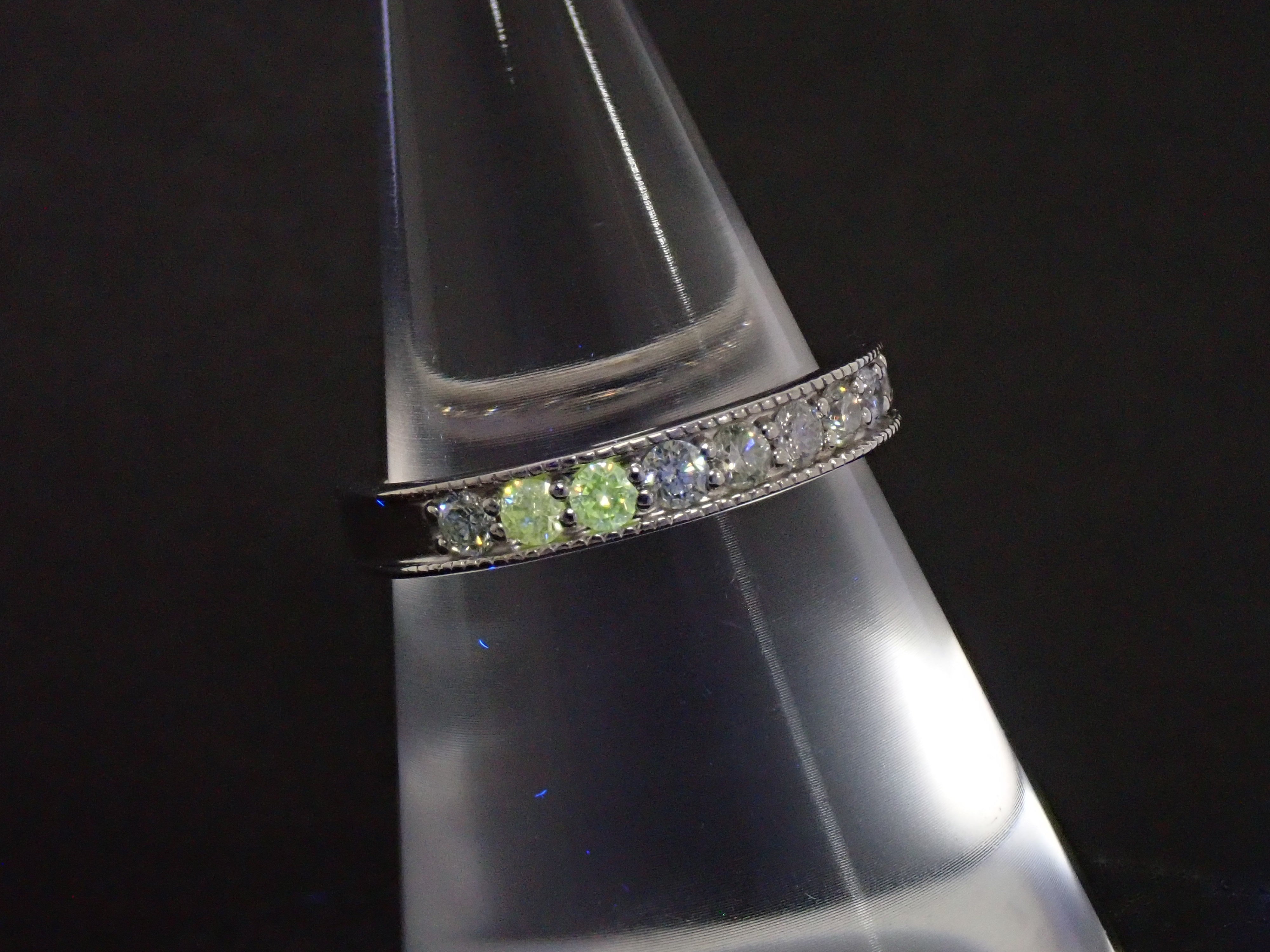 K18WG ダイヤモンド 0.50ct ハーフエタニティリング