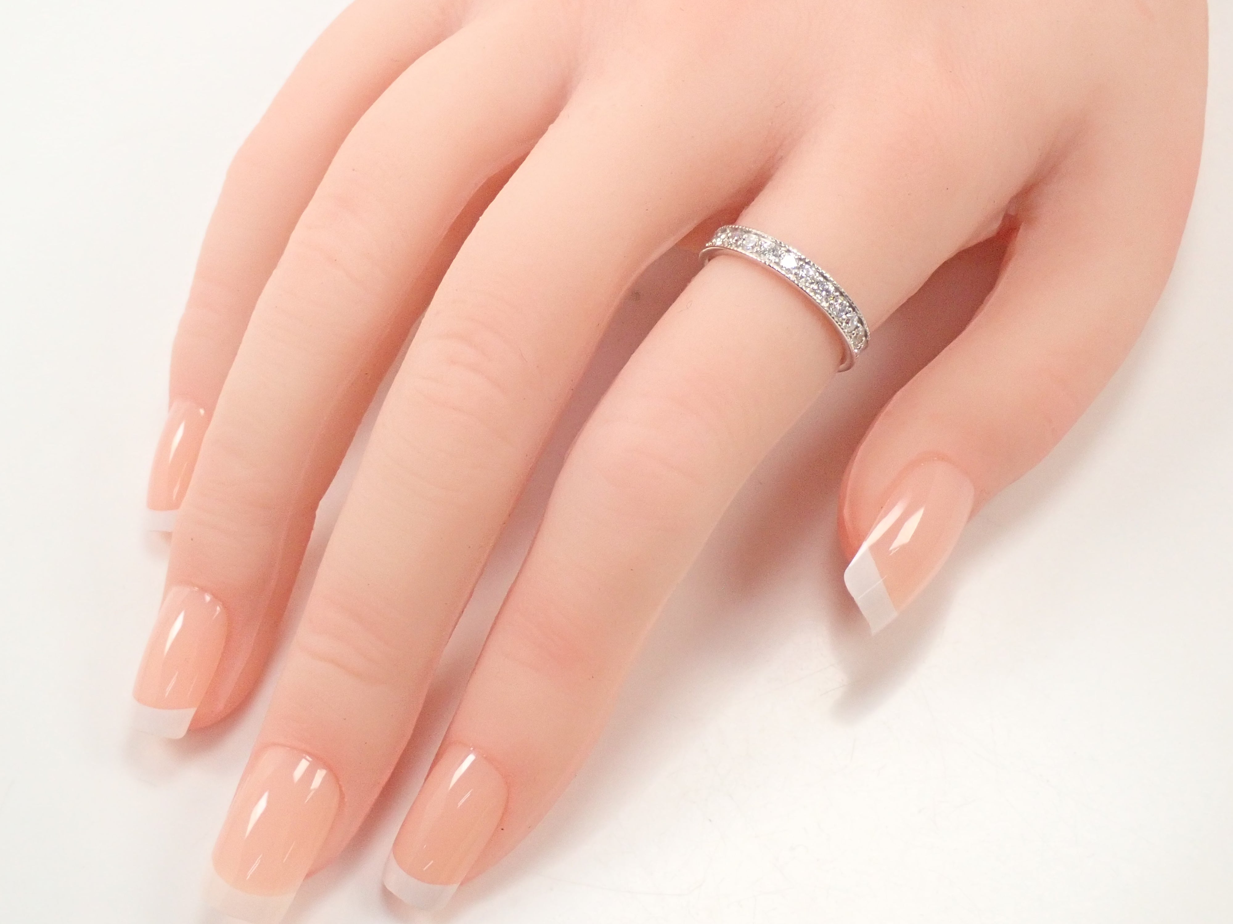 【22602617掲載】K18WG ダイヤモンド 0.5ct リング