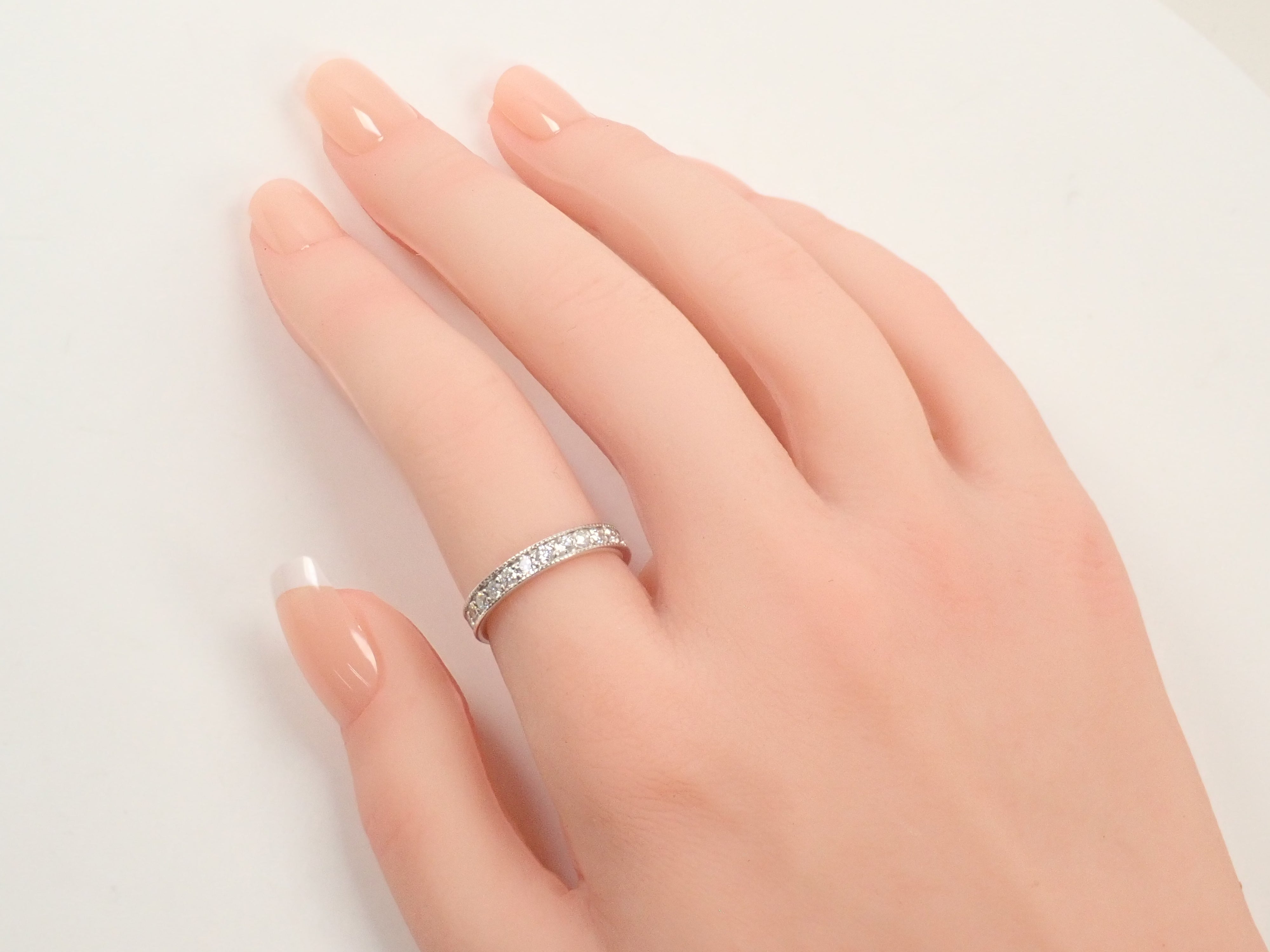 【22602617掲載】K18WG ダイヤモンド 0.5ct リング