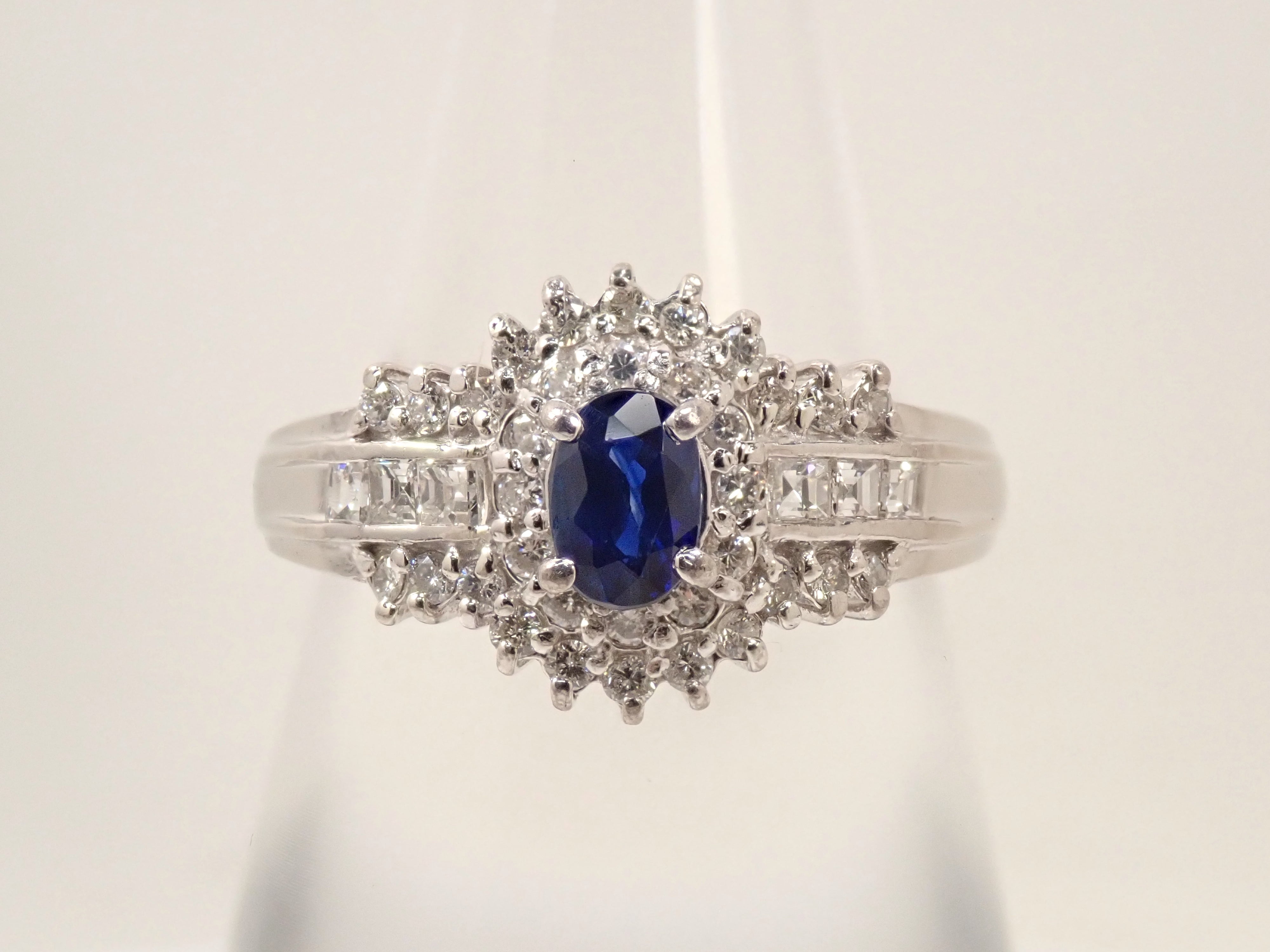 [Item ID: 22602630] [Karafuri] Pt900 Blue Sapphire 0.43ct Ring