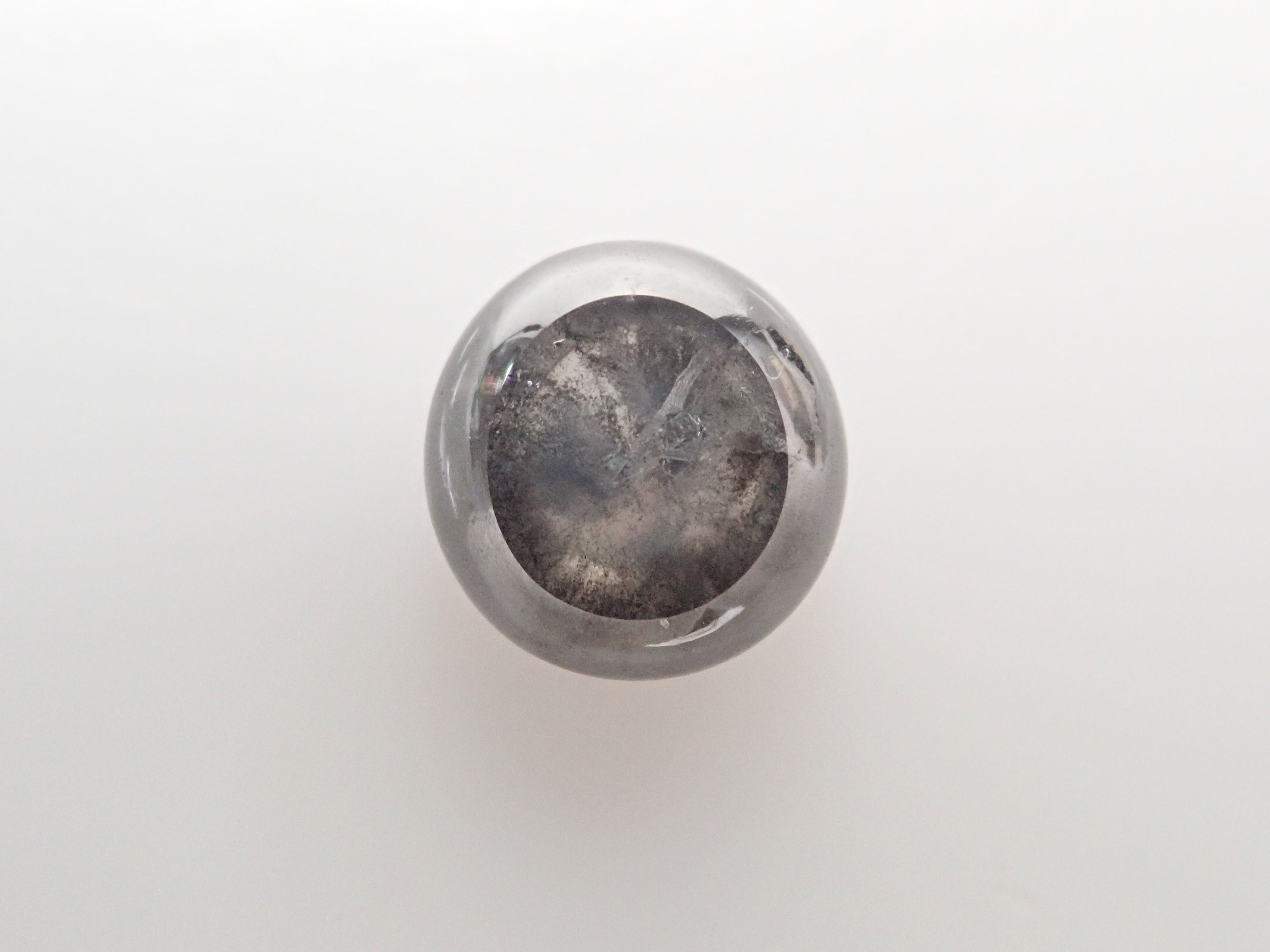 ソルトアンドペッパーダイヤモンド 5.2mm/0.863ctルース（カボションカット）