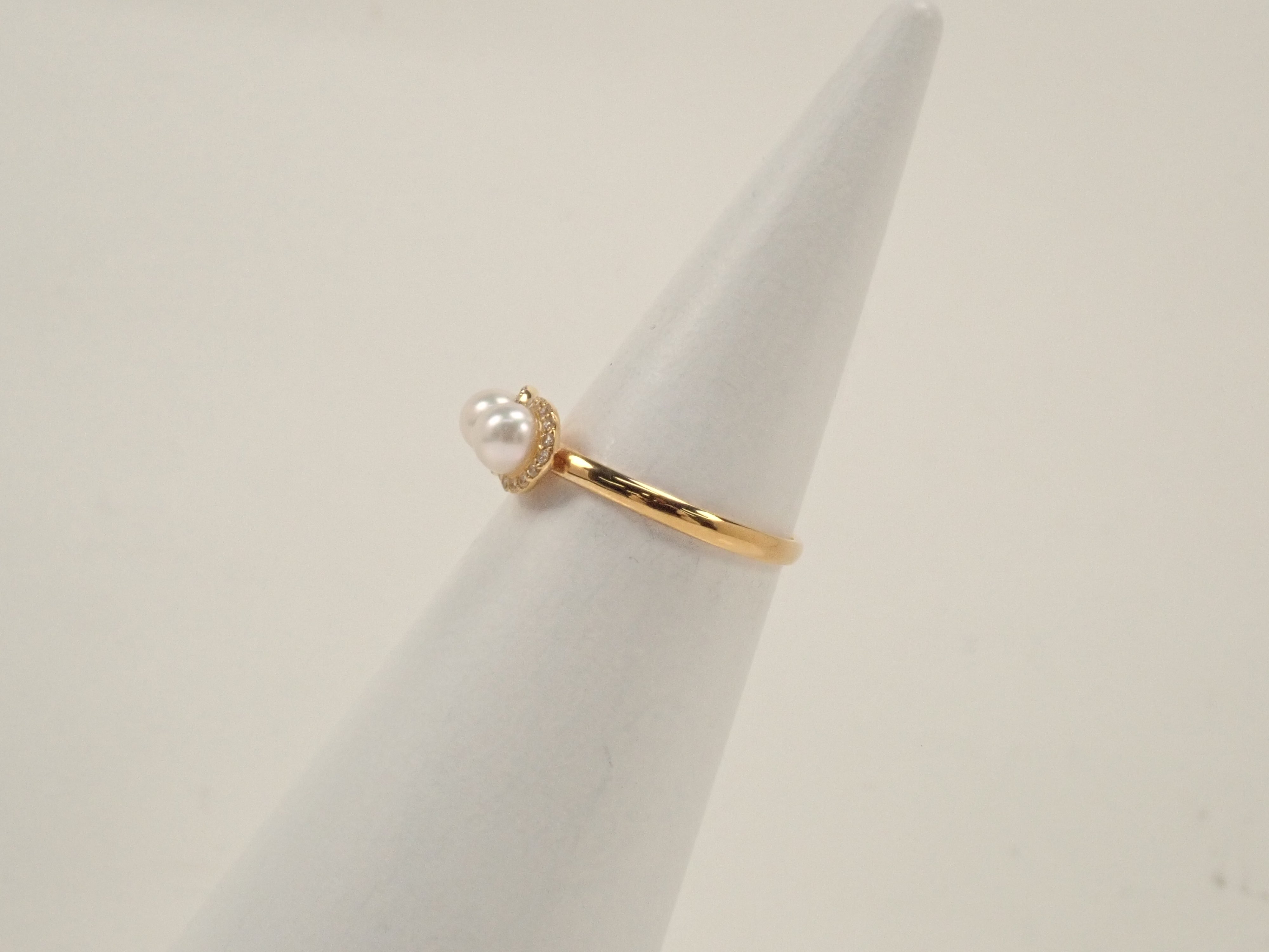 Colorful] K18 Pearl Ring