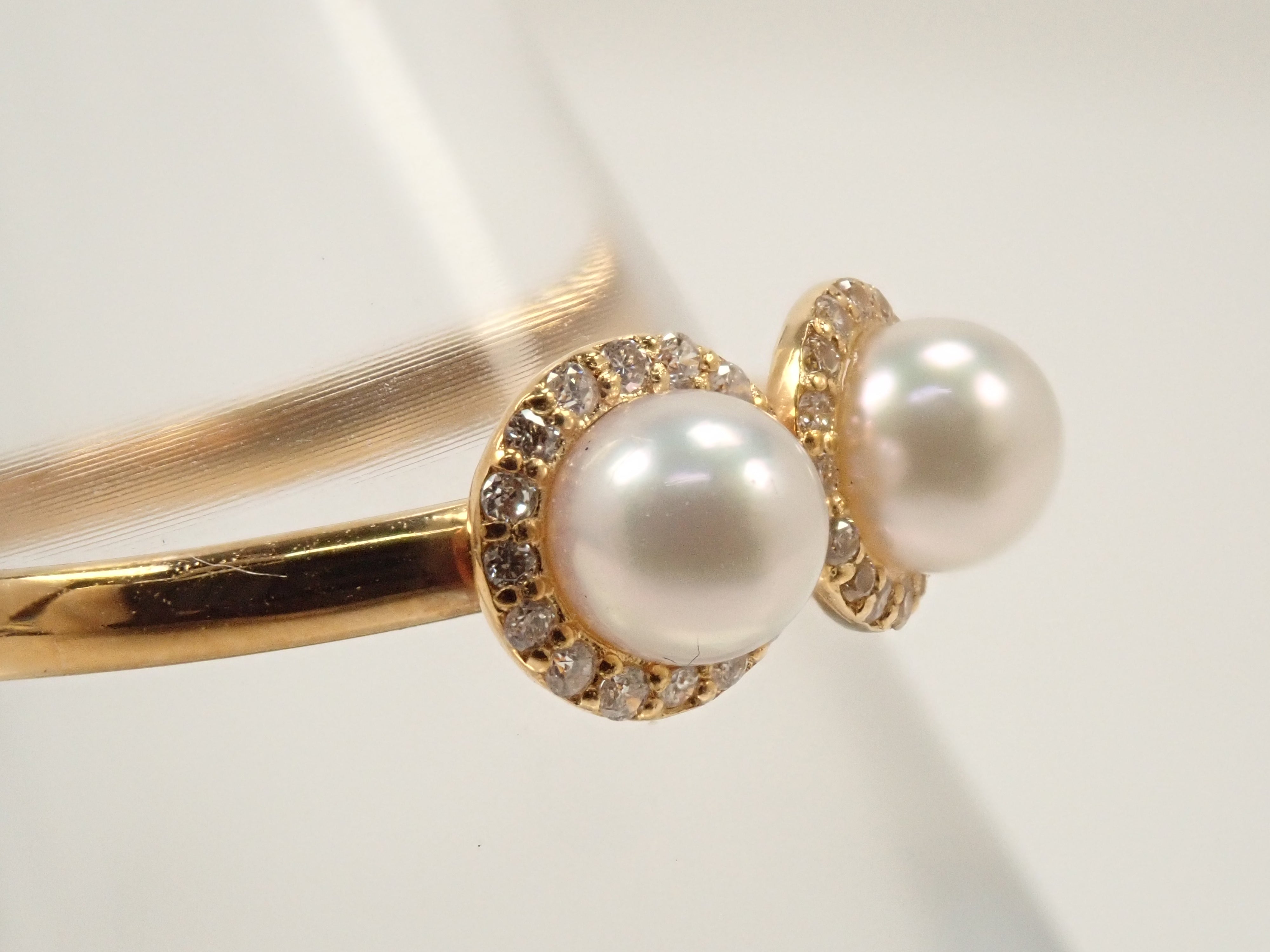 Colorful] K18 Pearl Ring