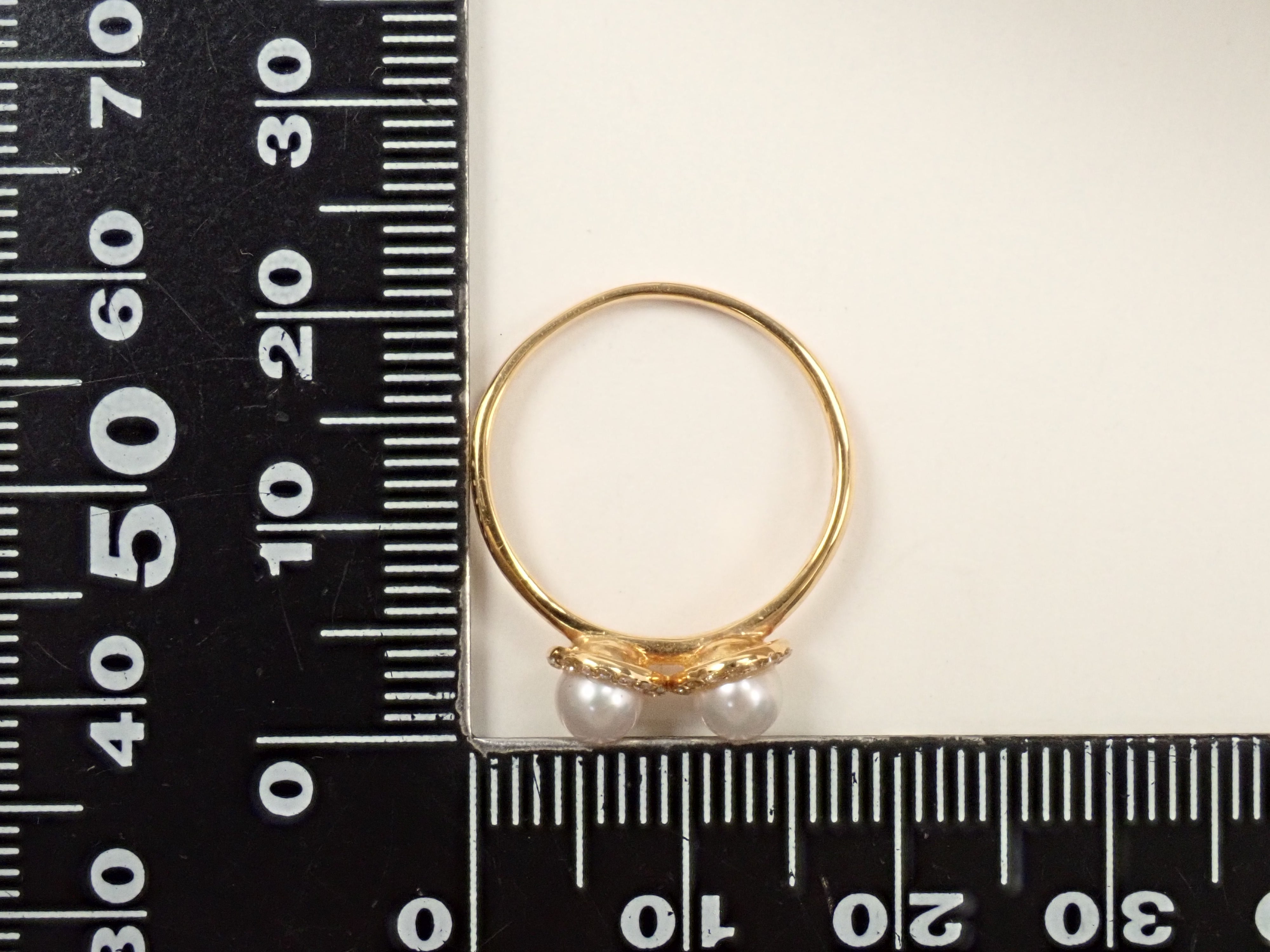 Colorful] K18 Pearl Ring