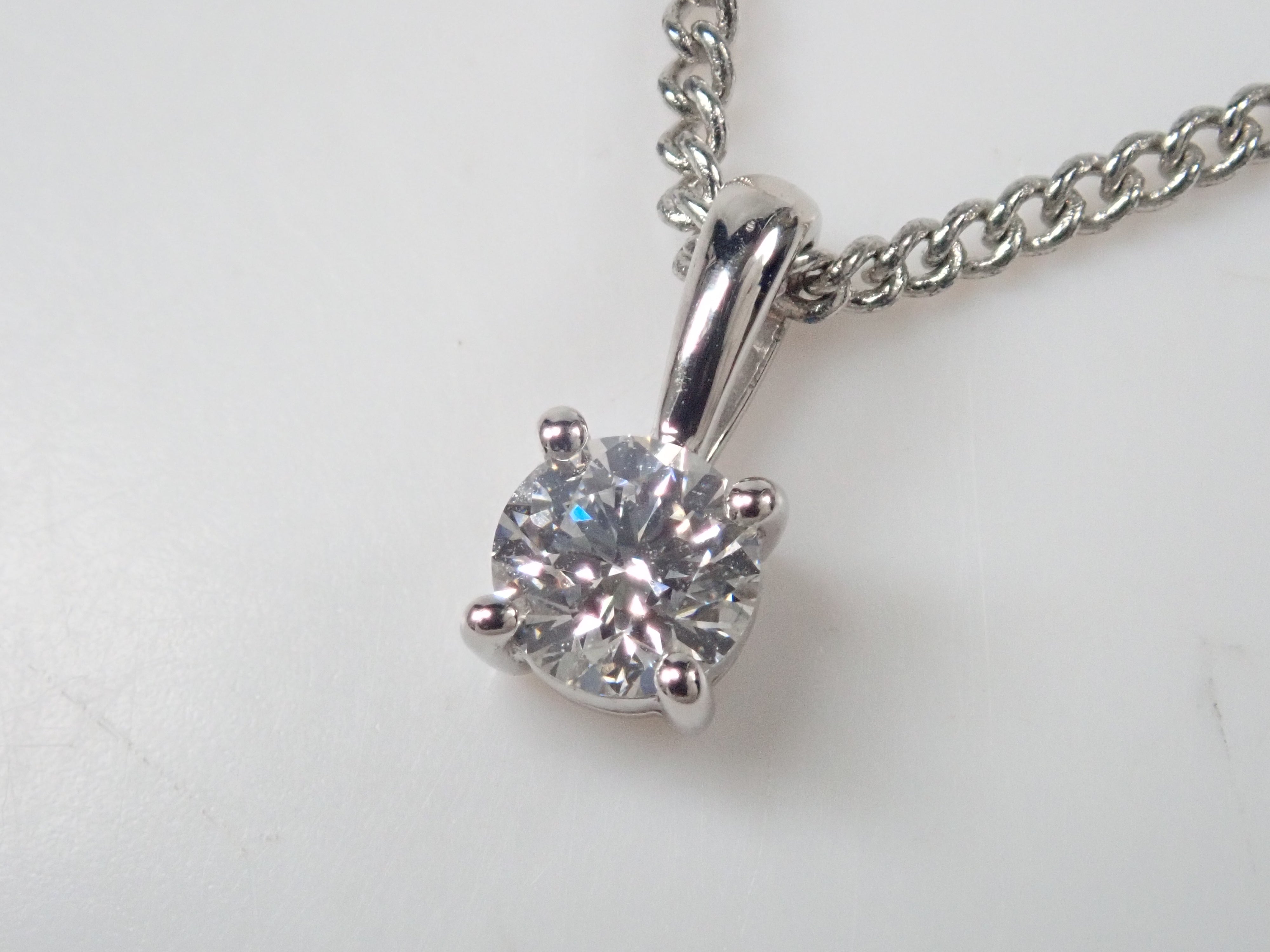 Pt950インターナリフローレスダイヤモンド（D／IF／3EX）0.25ct ペンダントトップ（ネックレストップ）GIA