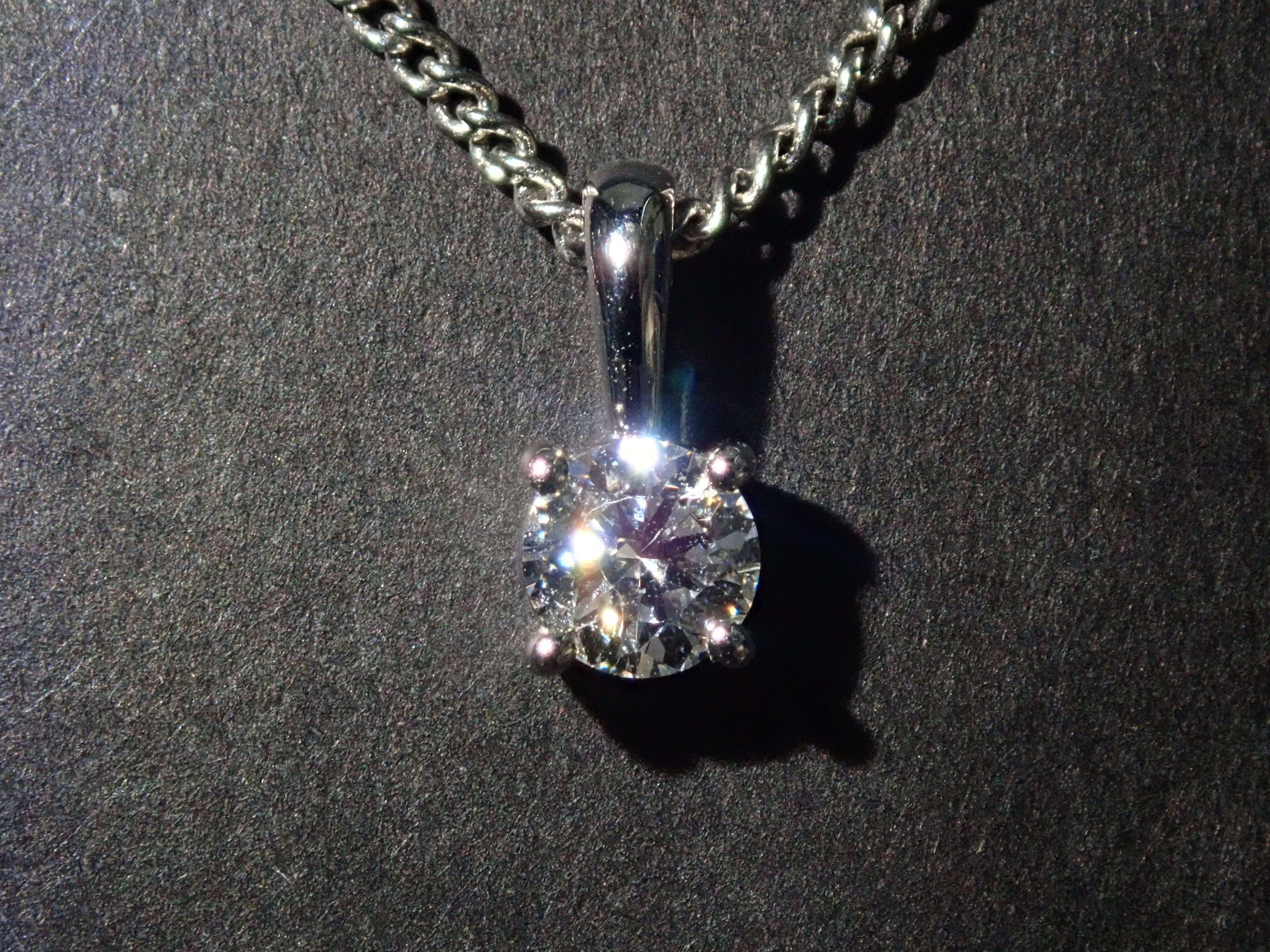 Pt950インターナリフローレスダイヤモンド（D／IF／3EX）0.25ct ペンダントトップ（ネックレストップ）GIA