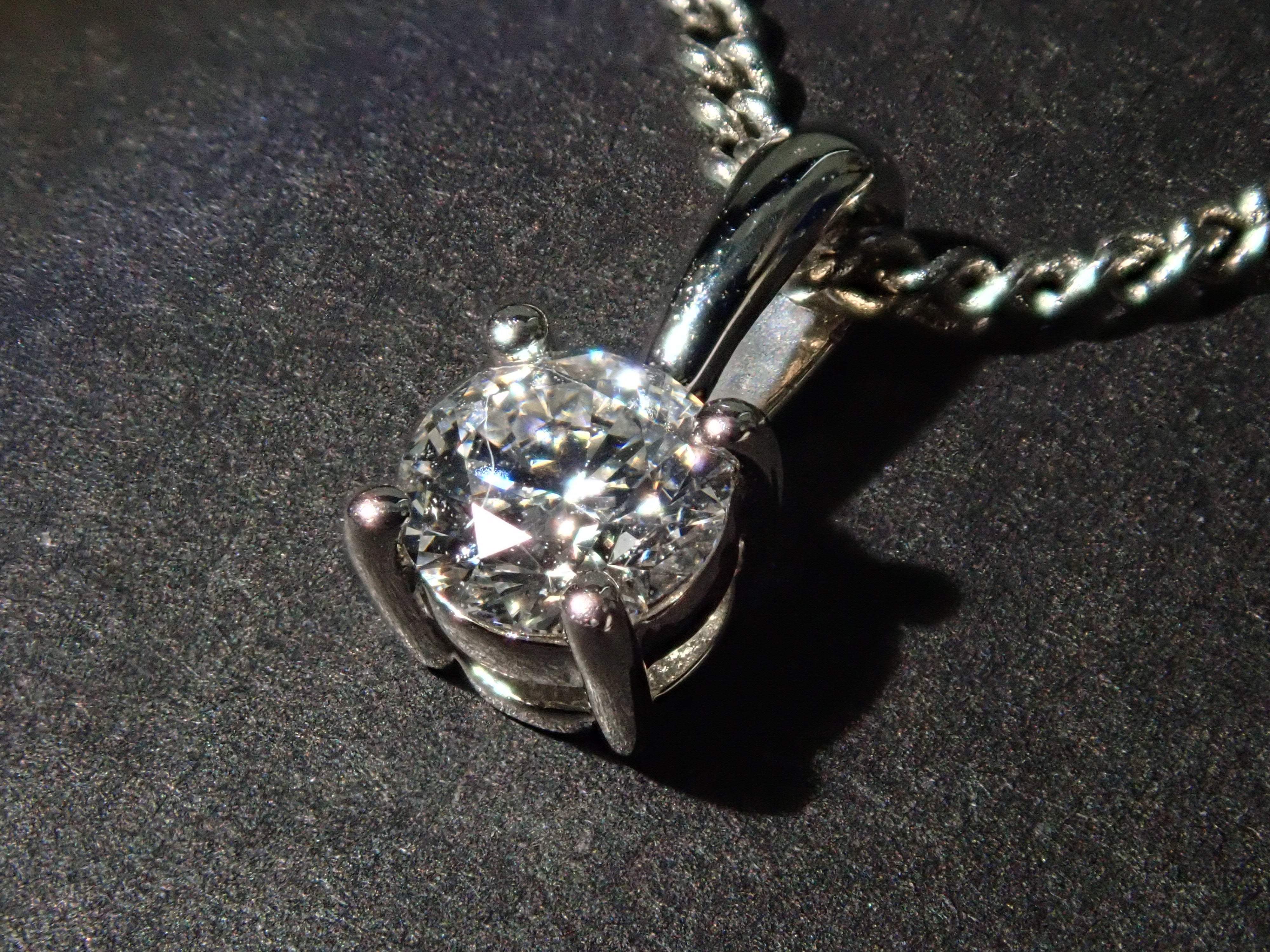 Pt950インターナリフローレスダイヤモンド（D／IF／3EX）0.25ct ペンダントトップ（ネックレストップ）GIA