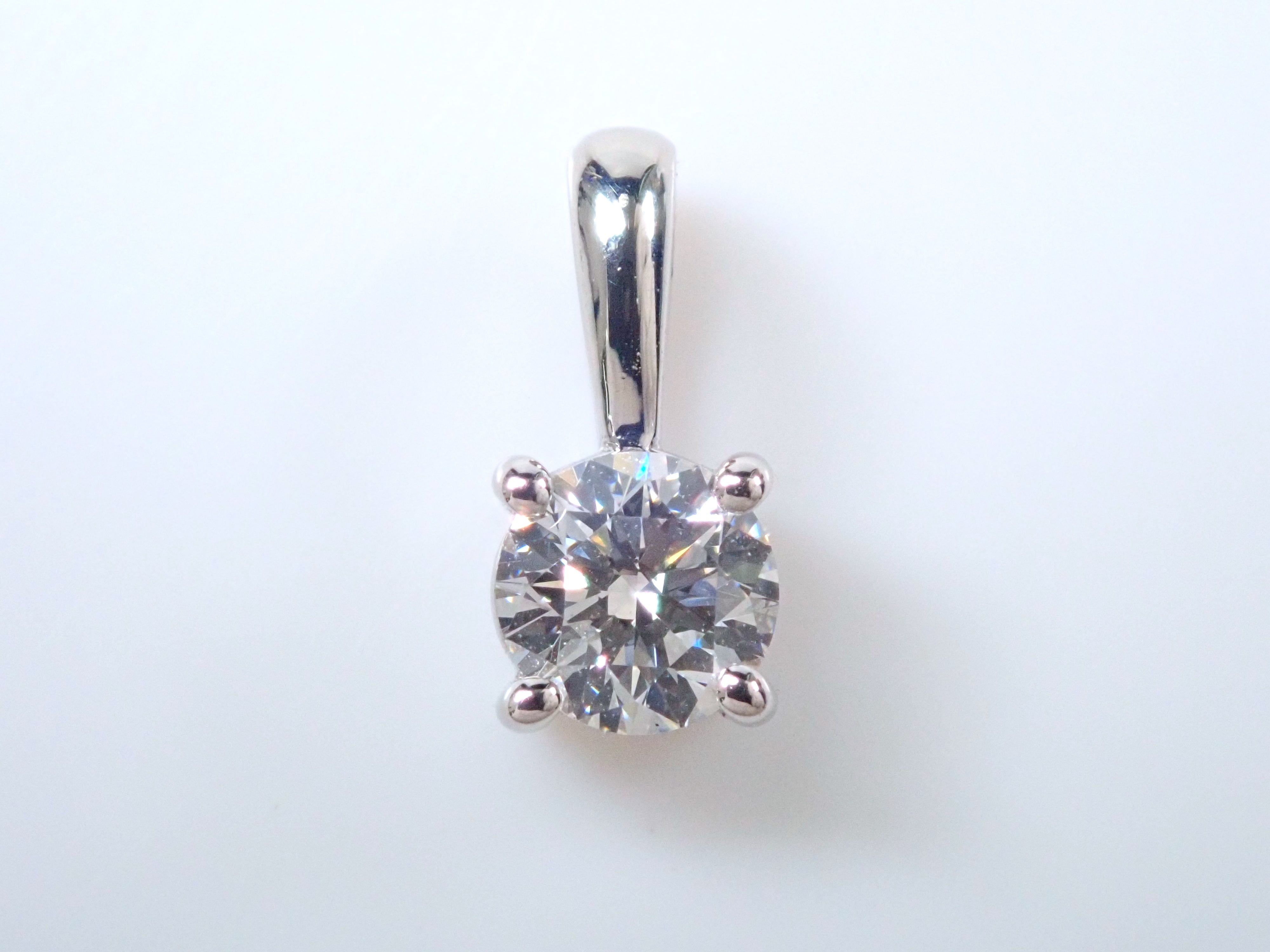 Pt950インターナリフローレスダイヤモンド（D／IF／3EX）0.25ct ペンダントトップ（ネックレストップ）GIA