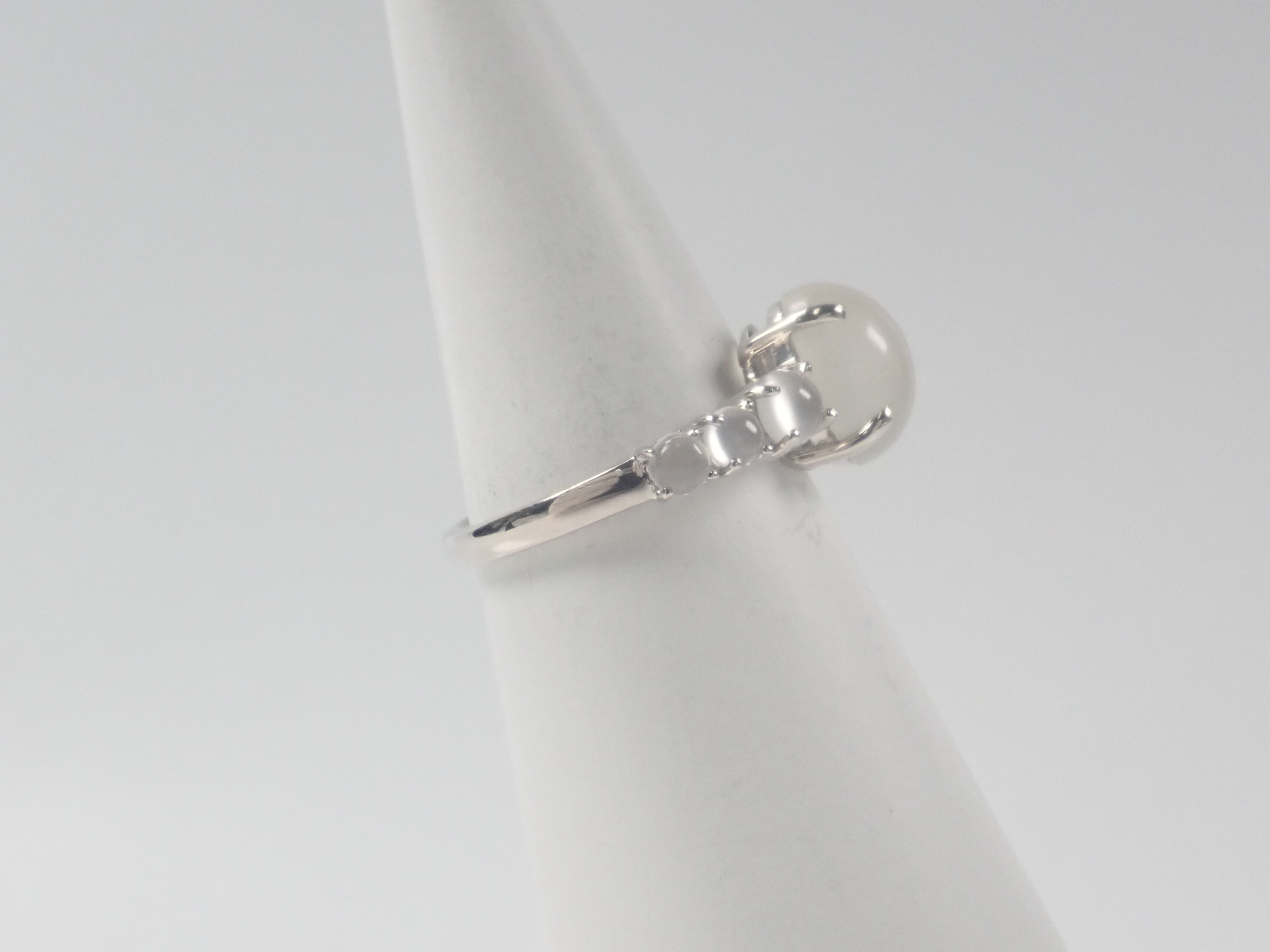 【22602642掲載】【カラフリ】Pt950 ムーンストーンキャッツアイ 3ct リング