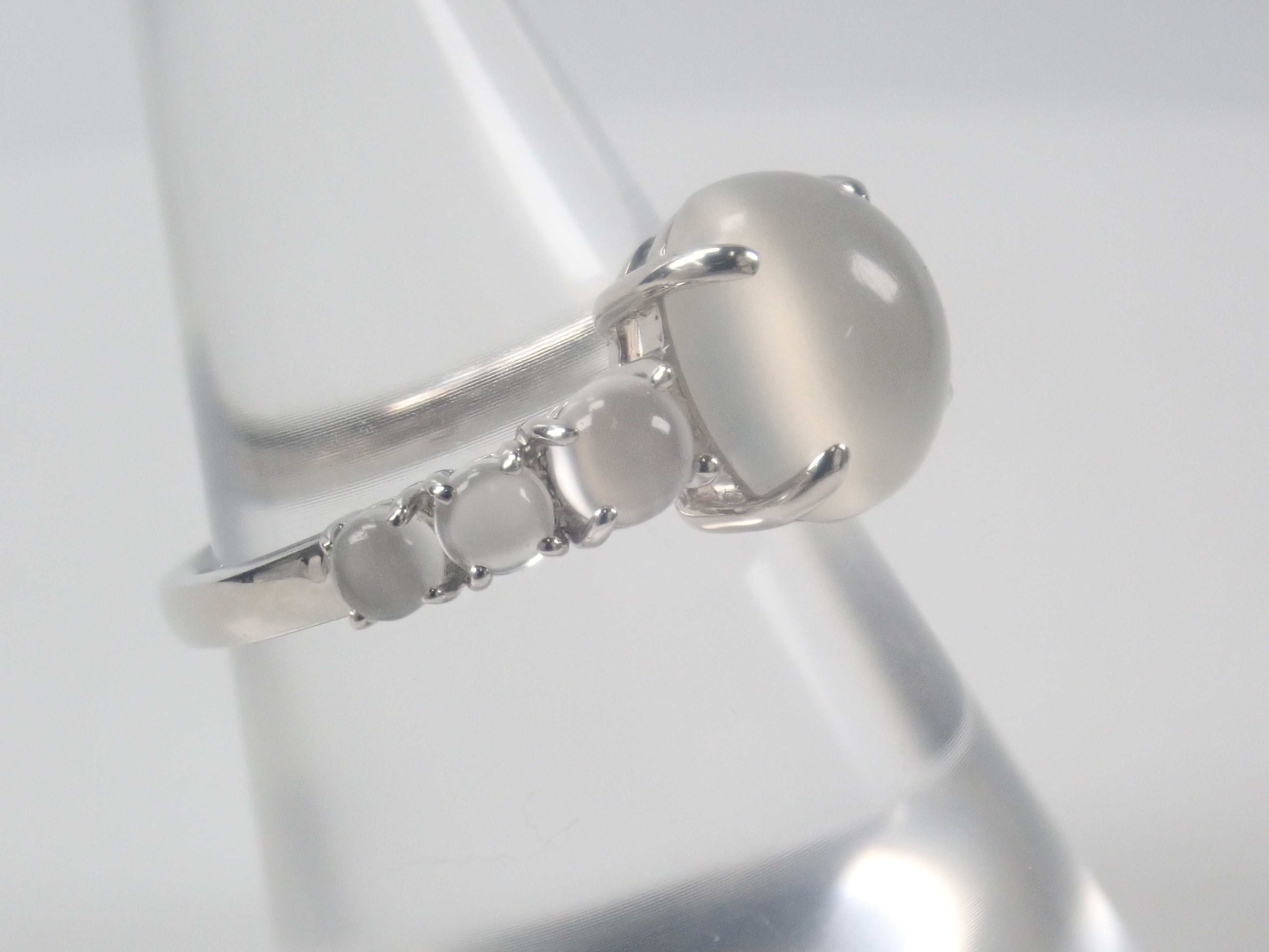 【22602642掲載】【カラフリ】Pt950 ムーンストーンキャッツアイ 3ct リング