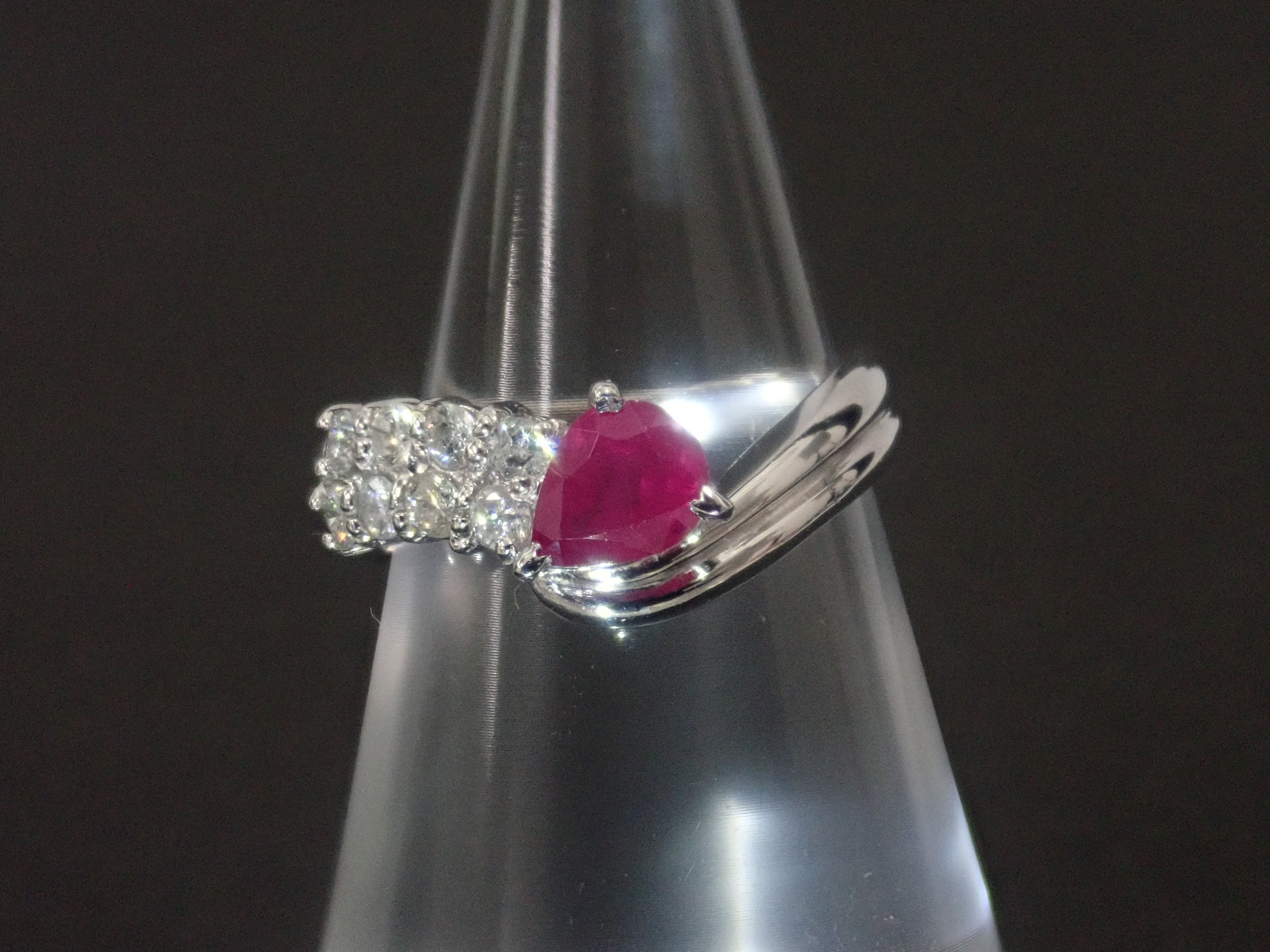 【22602645掲載】【カラフリ】Pt900 ルビー 0.6ct リング