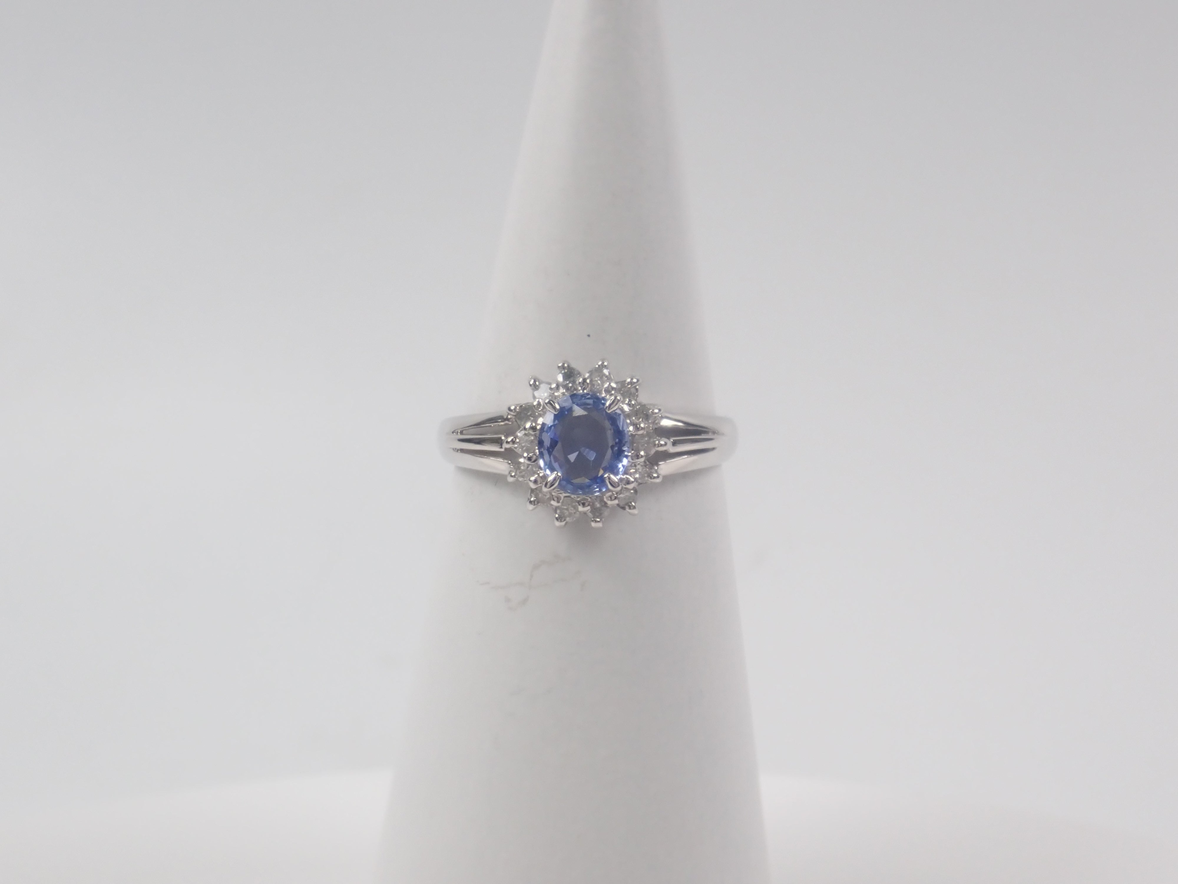【22602646掲載】【カラフリ】Pt850 ブルーサファイア 0.66ct リング