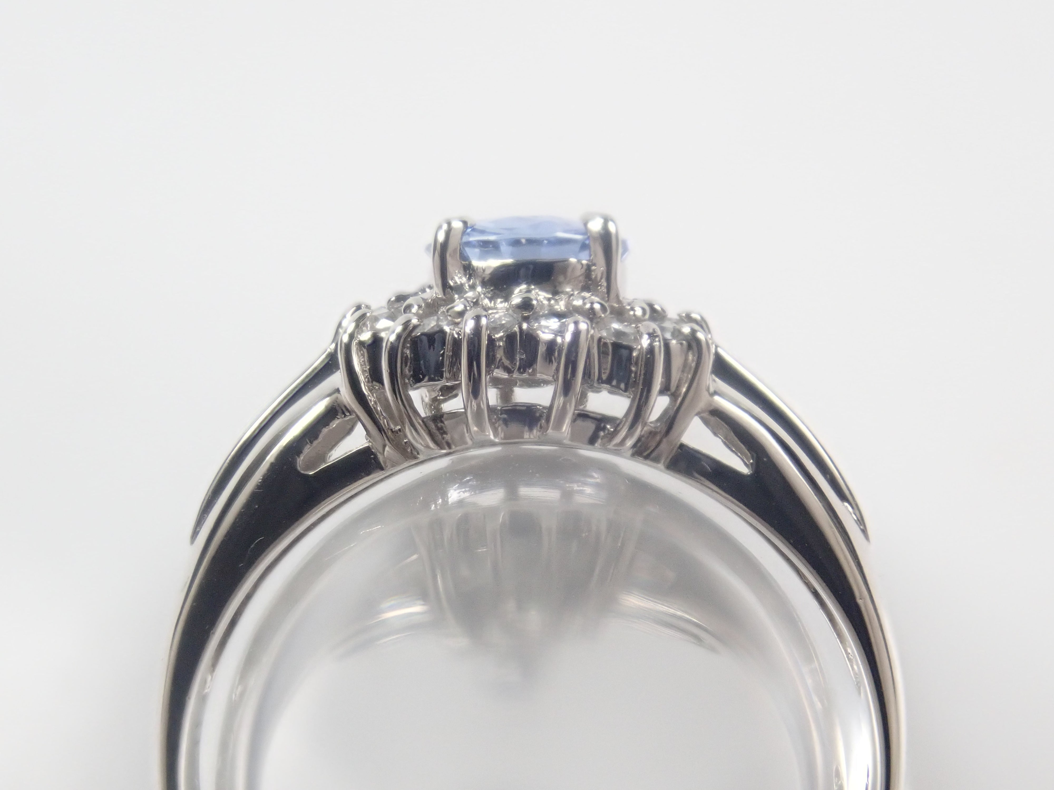 ColorFlully】Pt850 Blue Sapphire 0.66ct Ring