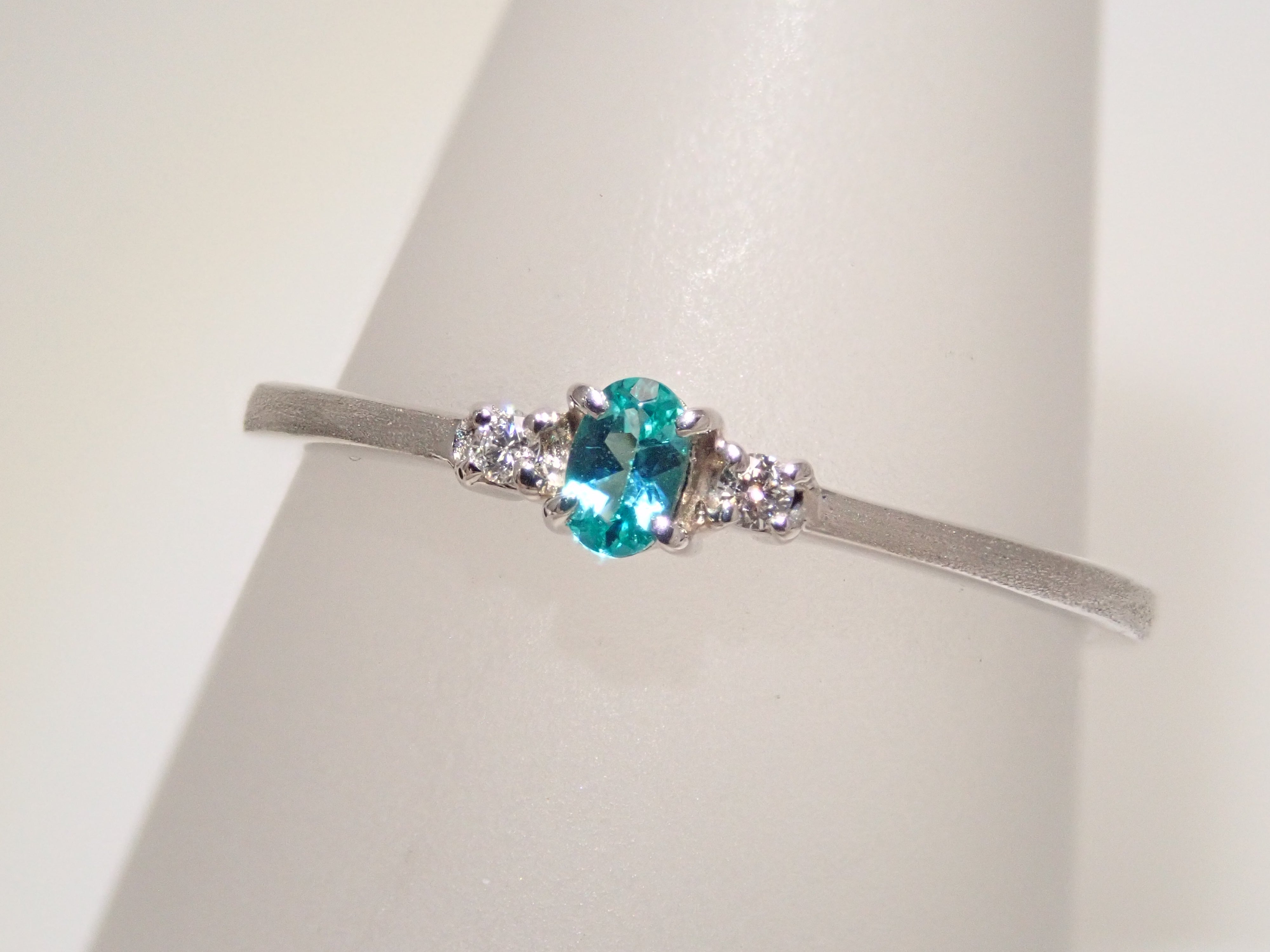 【22602591掲載】Pt950 ブラジル産パライバトルマリン 0.043ct リング