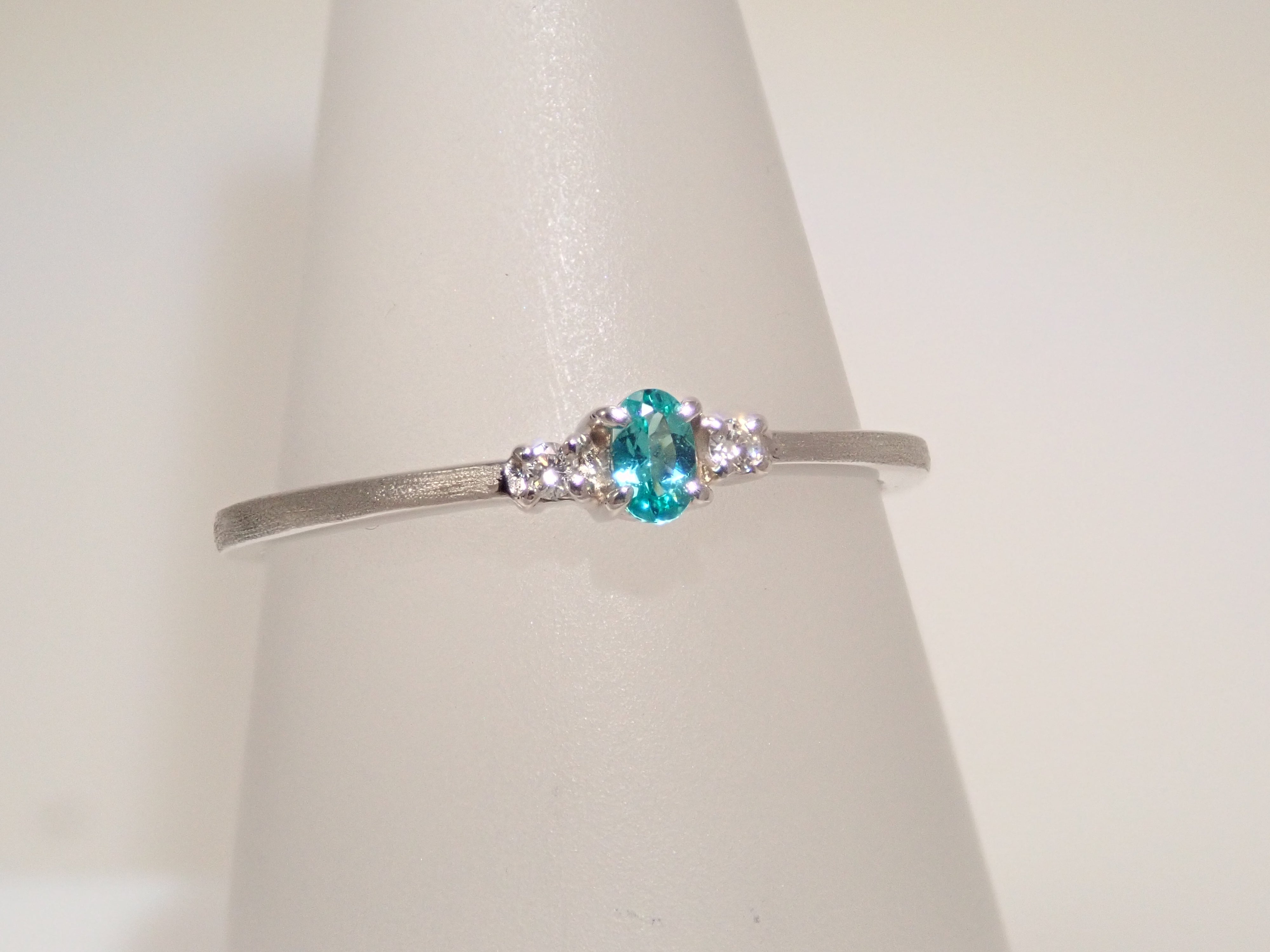 【22602591掲載】Pt950 ブラジル産パライバトルマリン 0.043ct リング