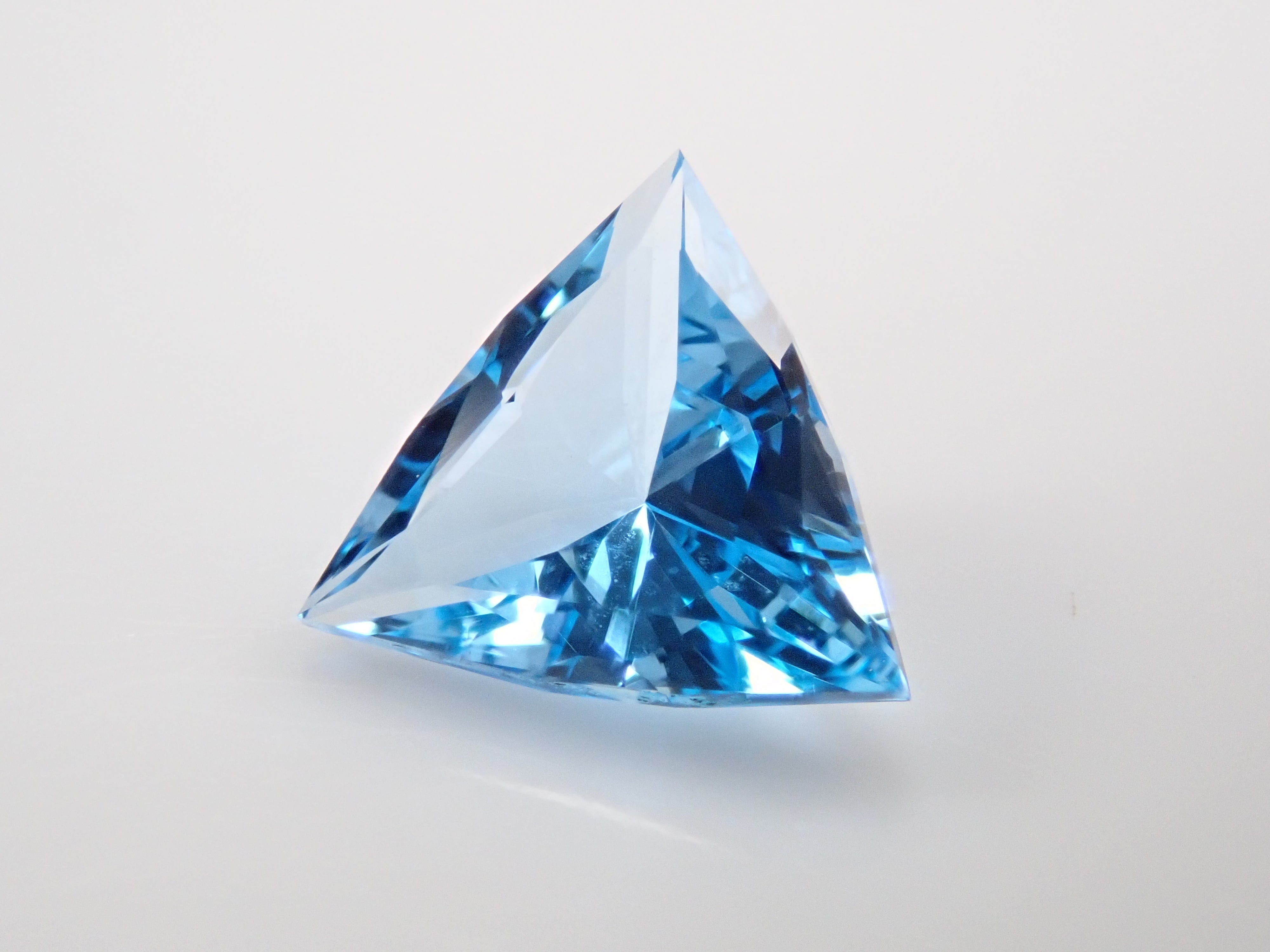 JE278☆高級スイスブルートパーズ22.59ct D K18WG ヘッド鑑付