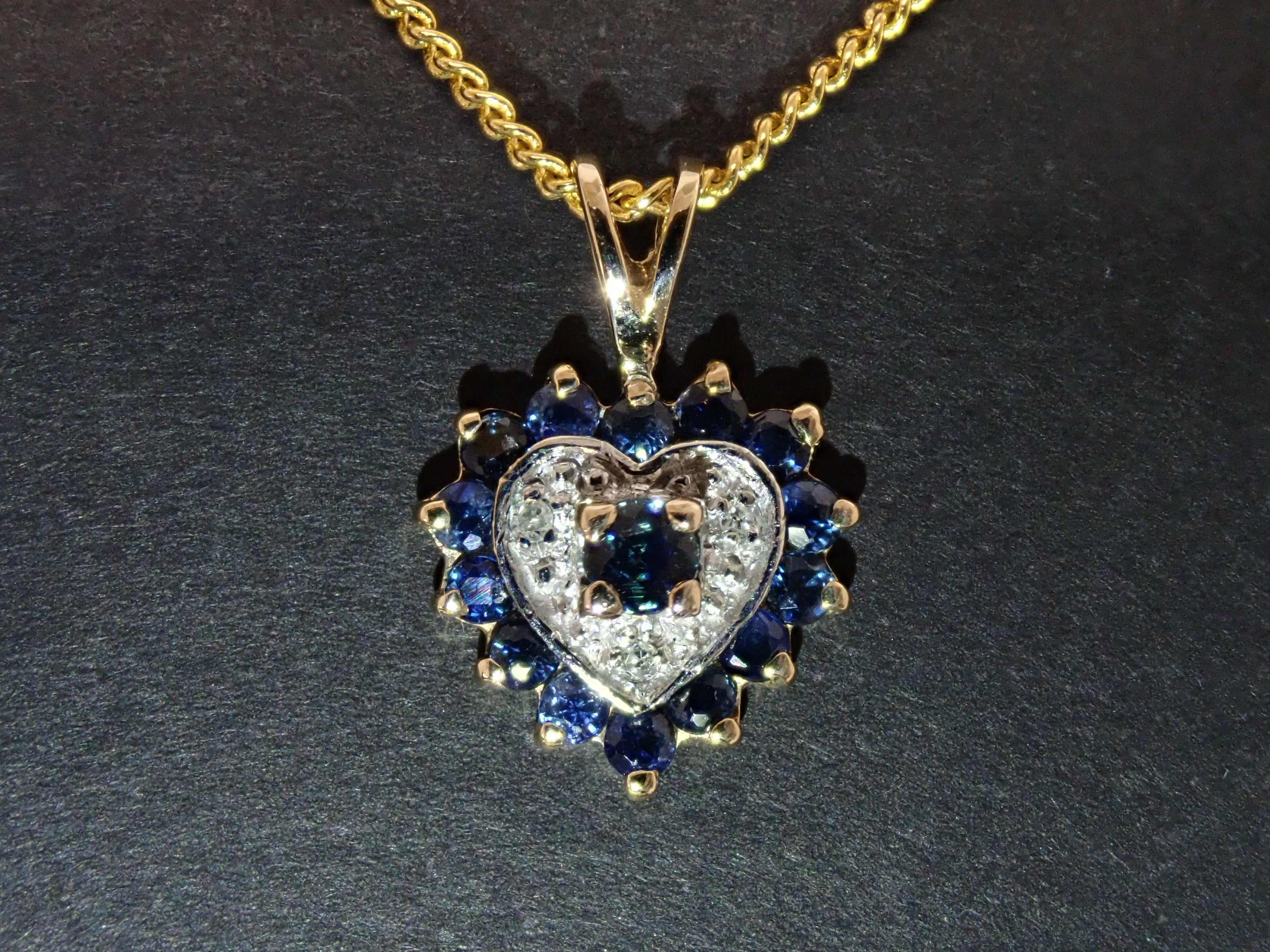 Colorfyl] K9 Blue Sapphire Pendant Top