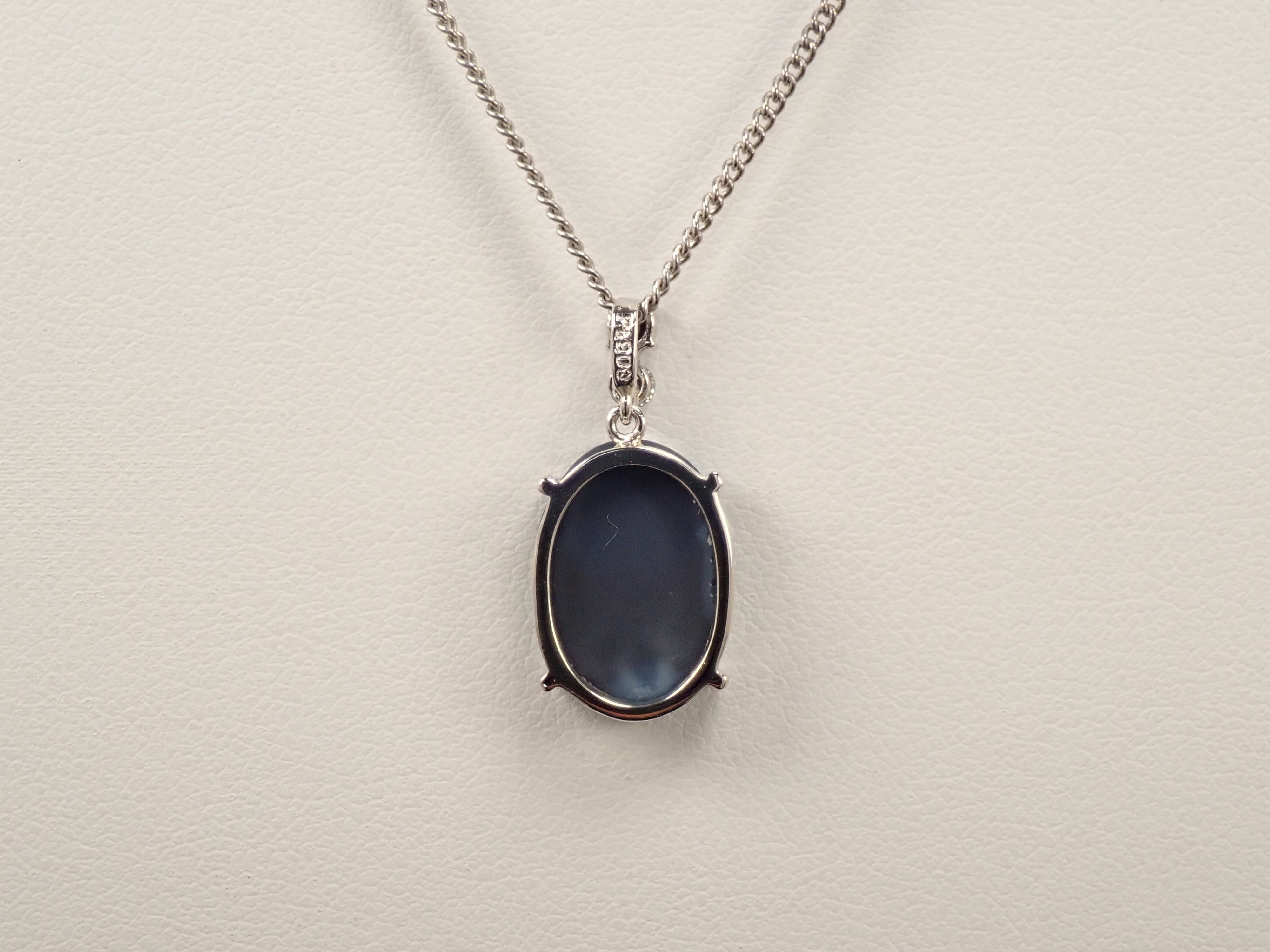 【7/9 22時販売】【カラフリ】 Pt900ブラックオパール 3.17ct・ダイヤモンド0.105ctペンダントトップ（ネックレストップ） 鑑別書