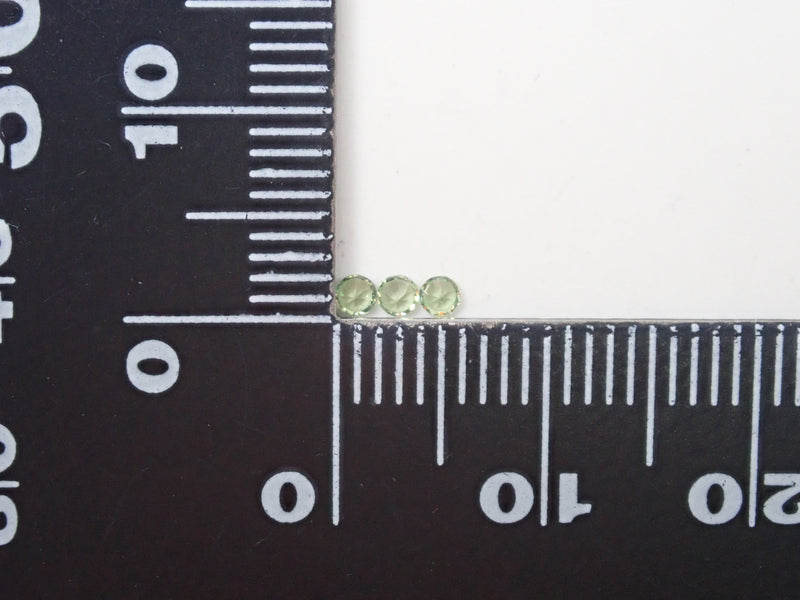 Russian demantoid garnet (2mm, round cut) 1 stone (discount available for multiple purchases)