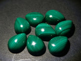 Malachite 2 stone set loose (6 x 8mm, pear shape cut)《Multiple purchase discount available》
