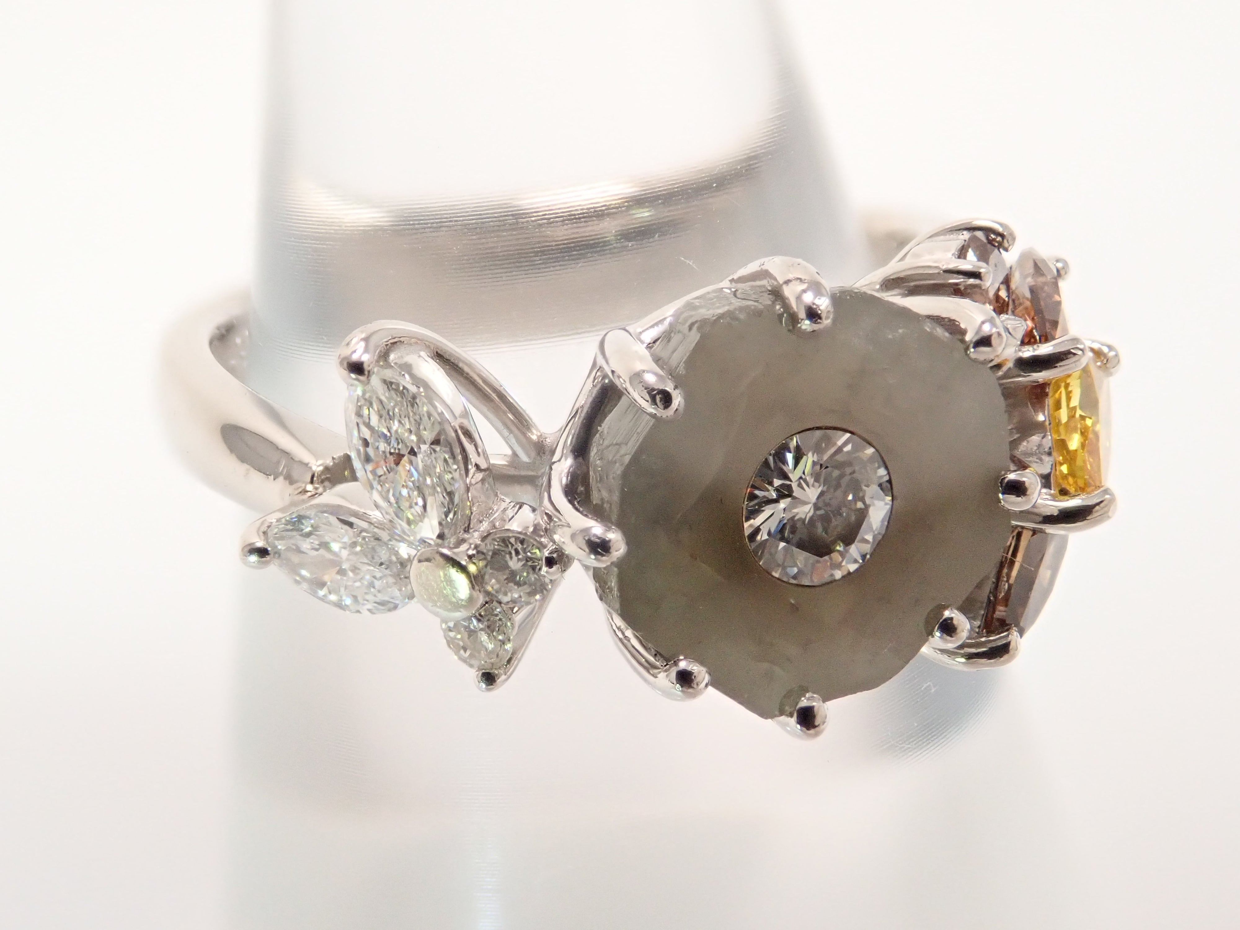 [Listed as 22602663] [Calafuri] Pt900 Diamond 2.733ct Ring