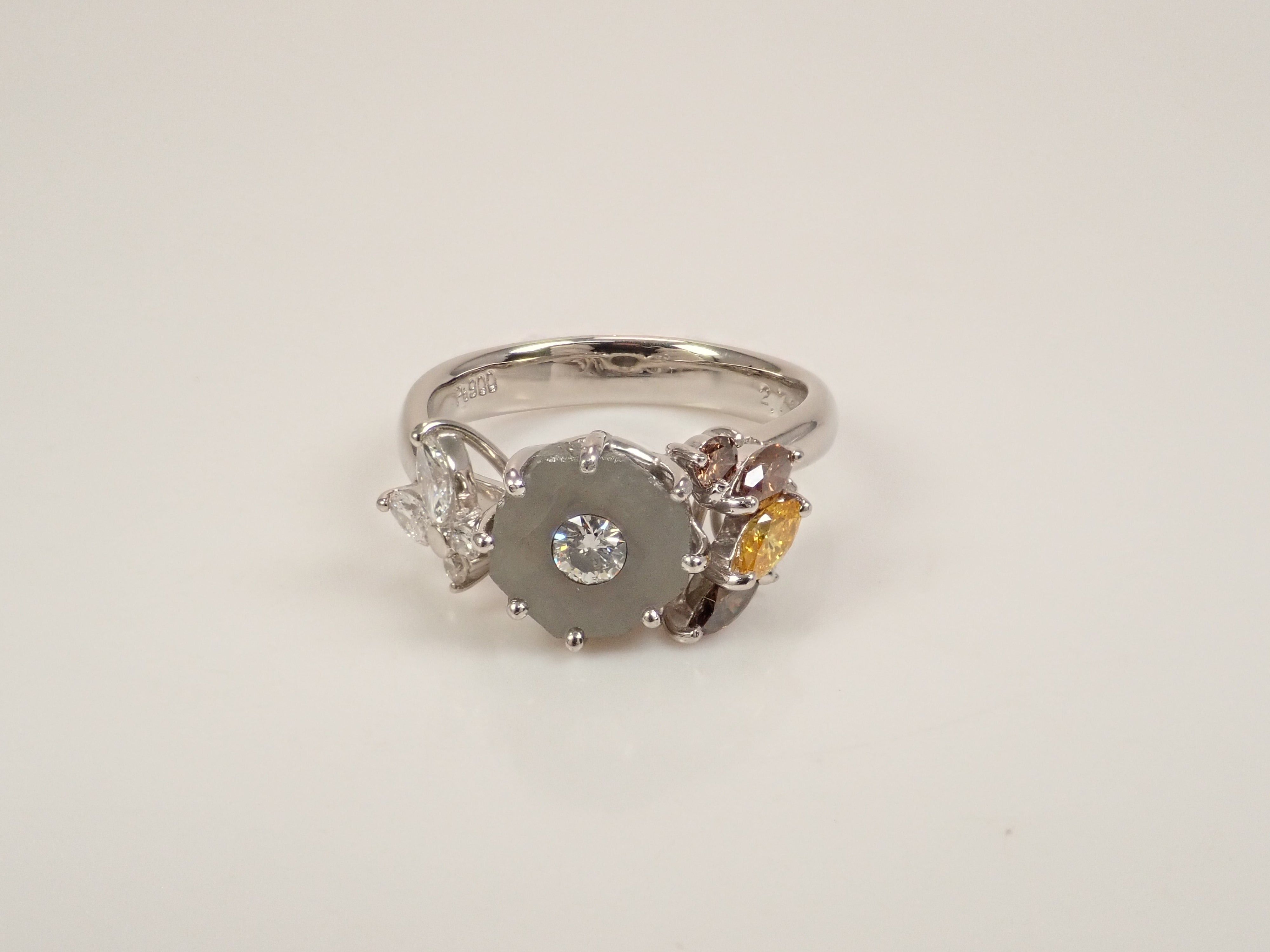 [Listed as 22602663] [Calafuri] Pt900 Diamond 2.733ct Ring