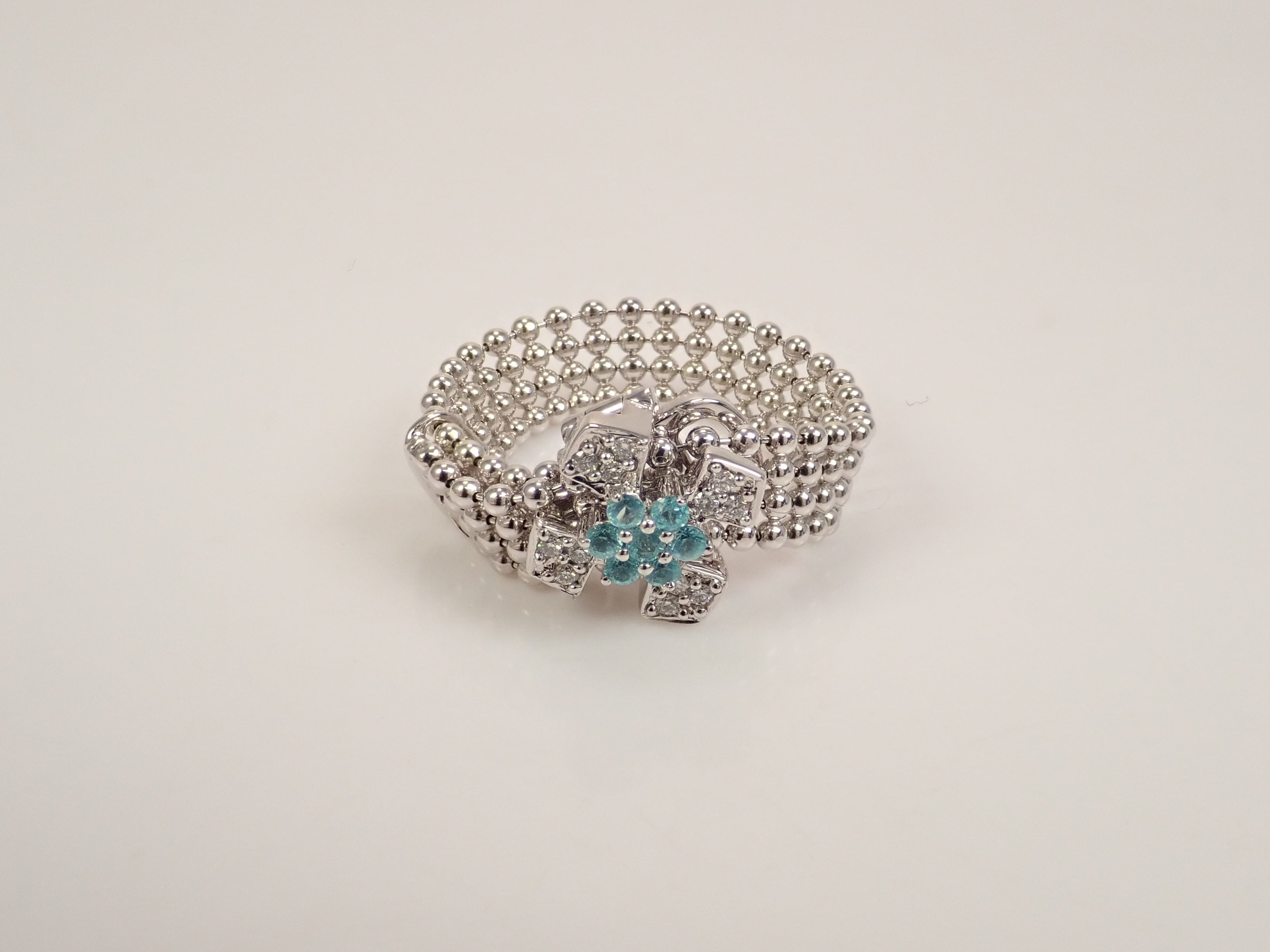 K18WG パライバトルマリン 0.09ct リング