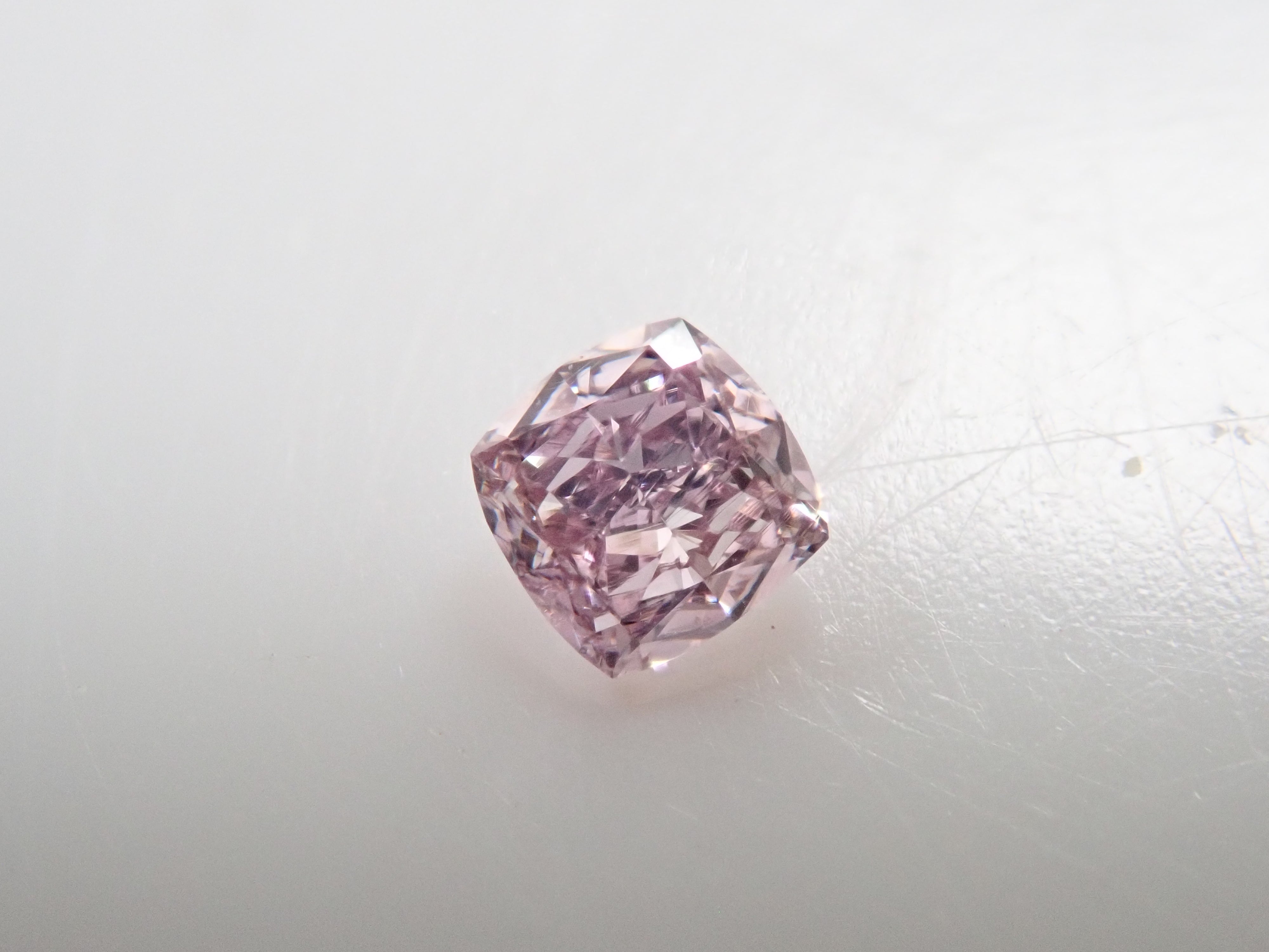 【7/18 22時販売】ピンクダイヤモンド 0.075ctルース(FANCY PURPLE PINK, SI1)