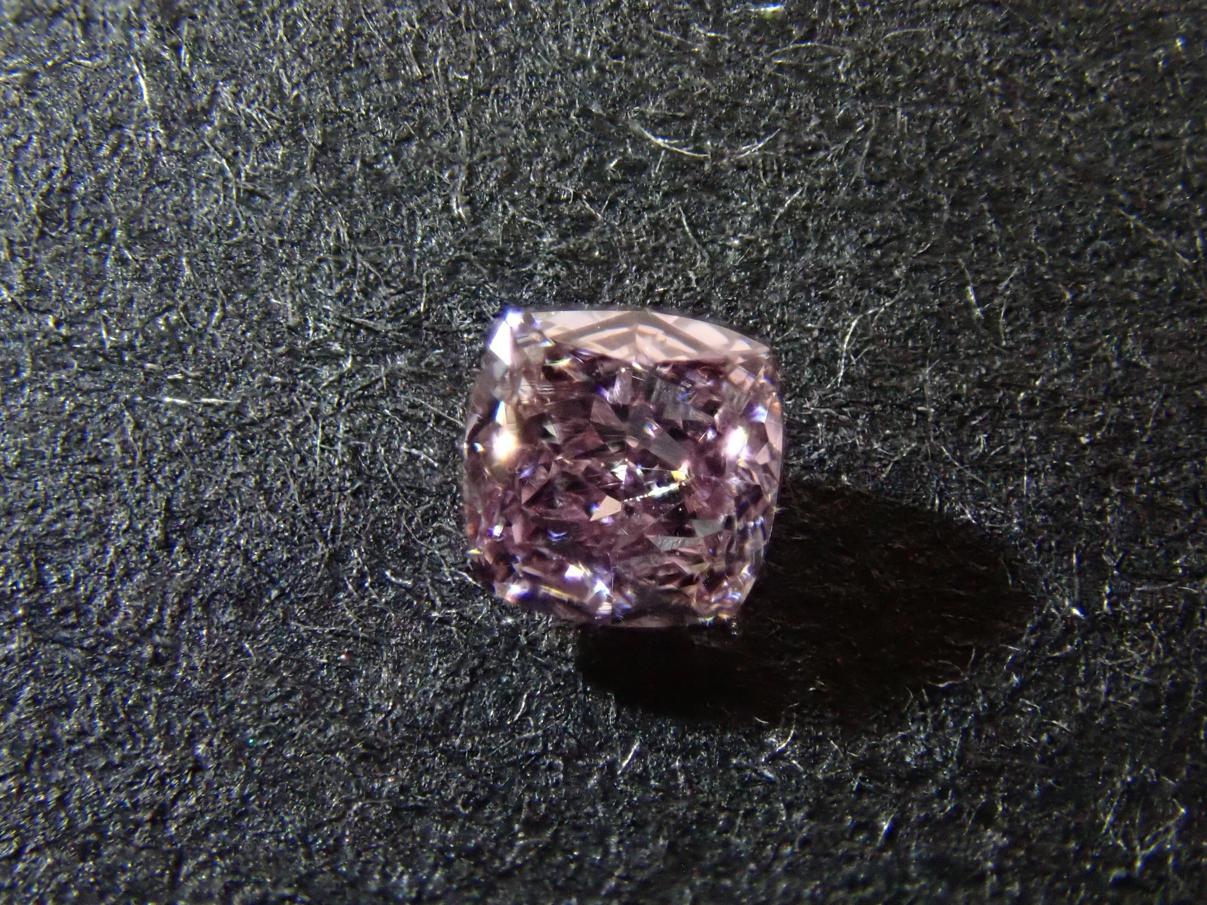 【7/18 22時販売】ピンクダイヤモンド 0.075ctルース(FANCY PURPLE PINK, SI1)