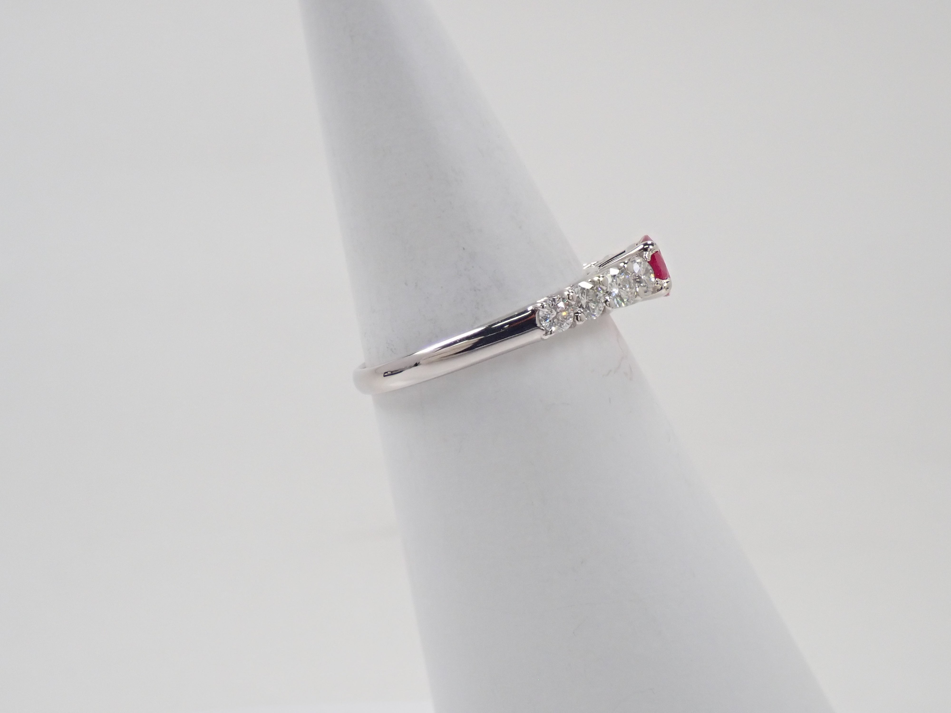 Pt900 ルビー 0.58ct リング