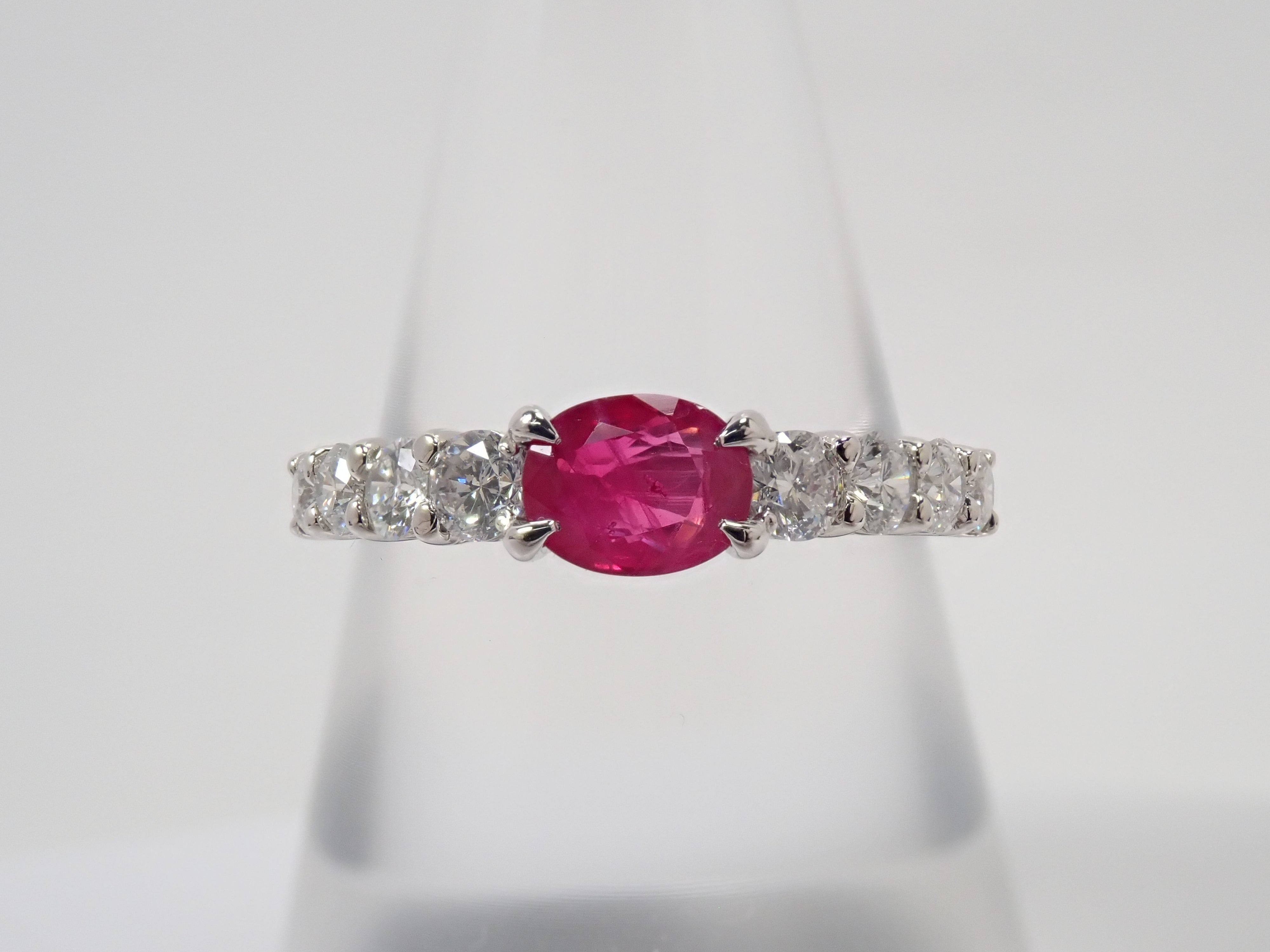 Pt900 ルビー 0.58ct リング