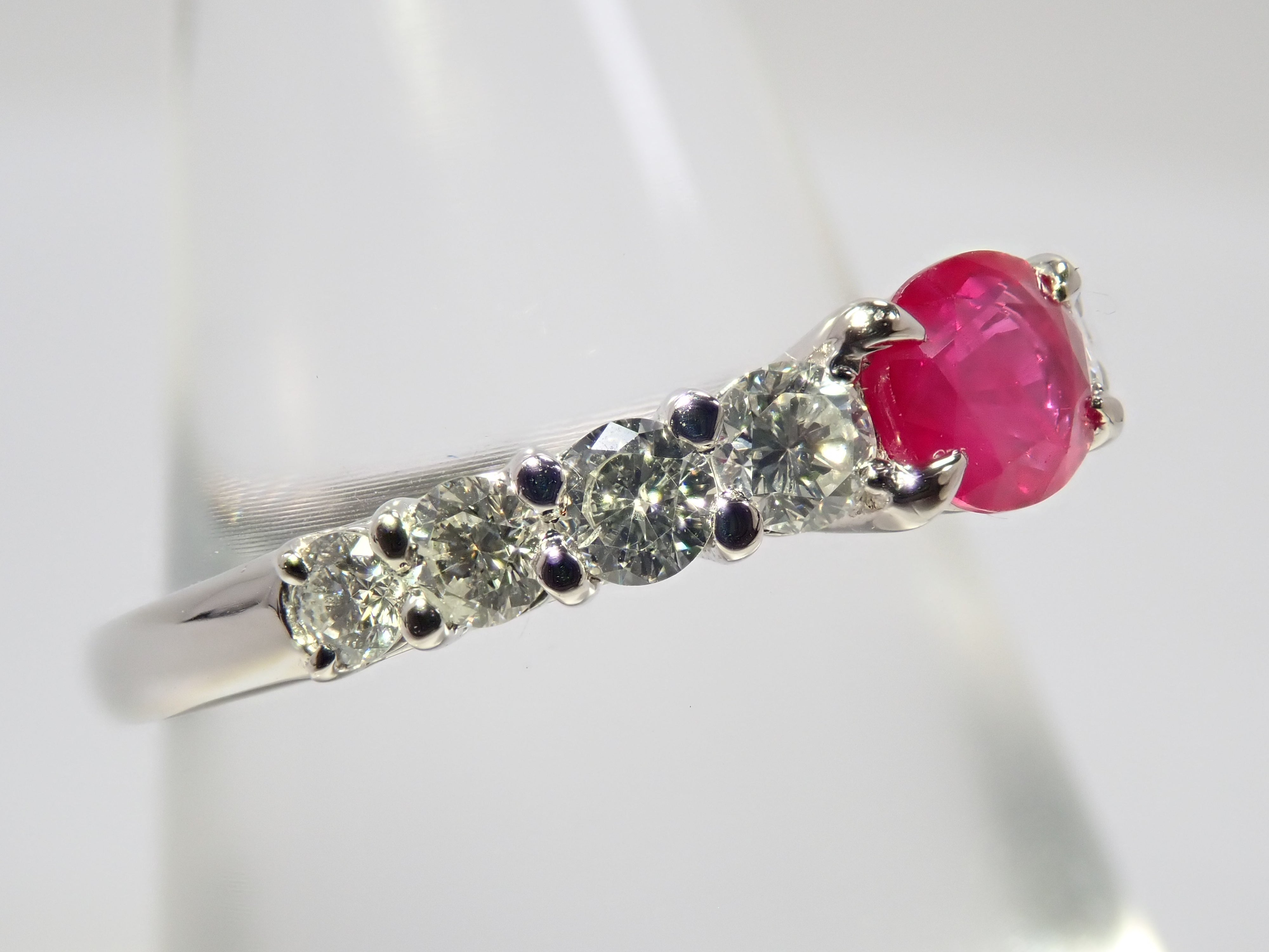 Pt900 ルビー 0.58ct リング
