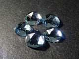 Almandine garnet, sky blue topaz, peridot 3 stone set loose (rose cut, 5mm)《Multiple purchase discount available》