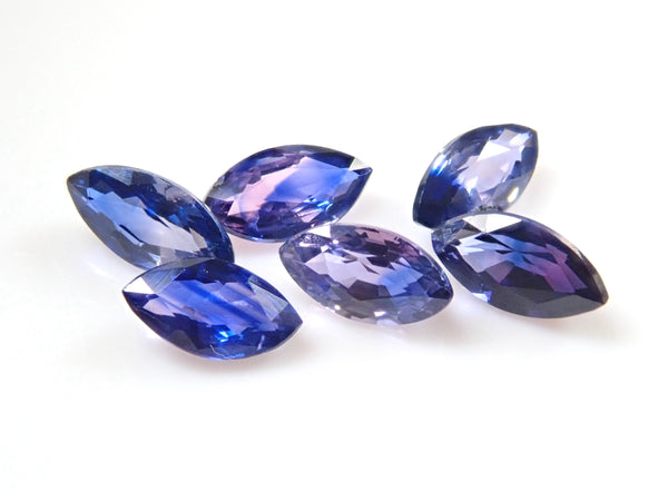 1 loose bicolor sapphire from Windsor, Tanzania (marquise cut, 4.5 x 2.5 mm)《Discount available for multiple purchases》