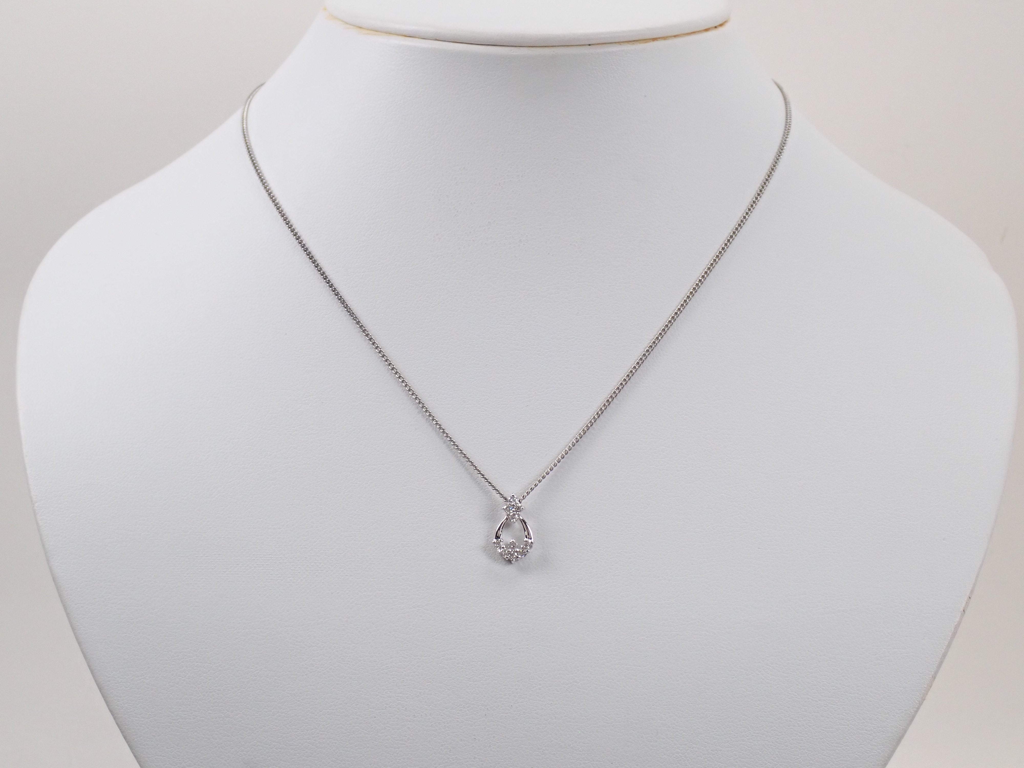 【7/20 22時販売】【カラフリ】K18WG ダイヤモンド 0.2ct ペンダントトップ（ネックレストップ）