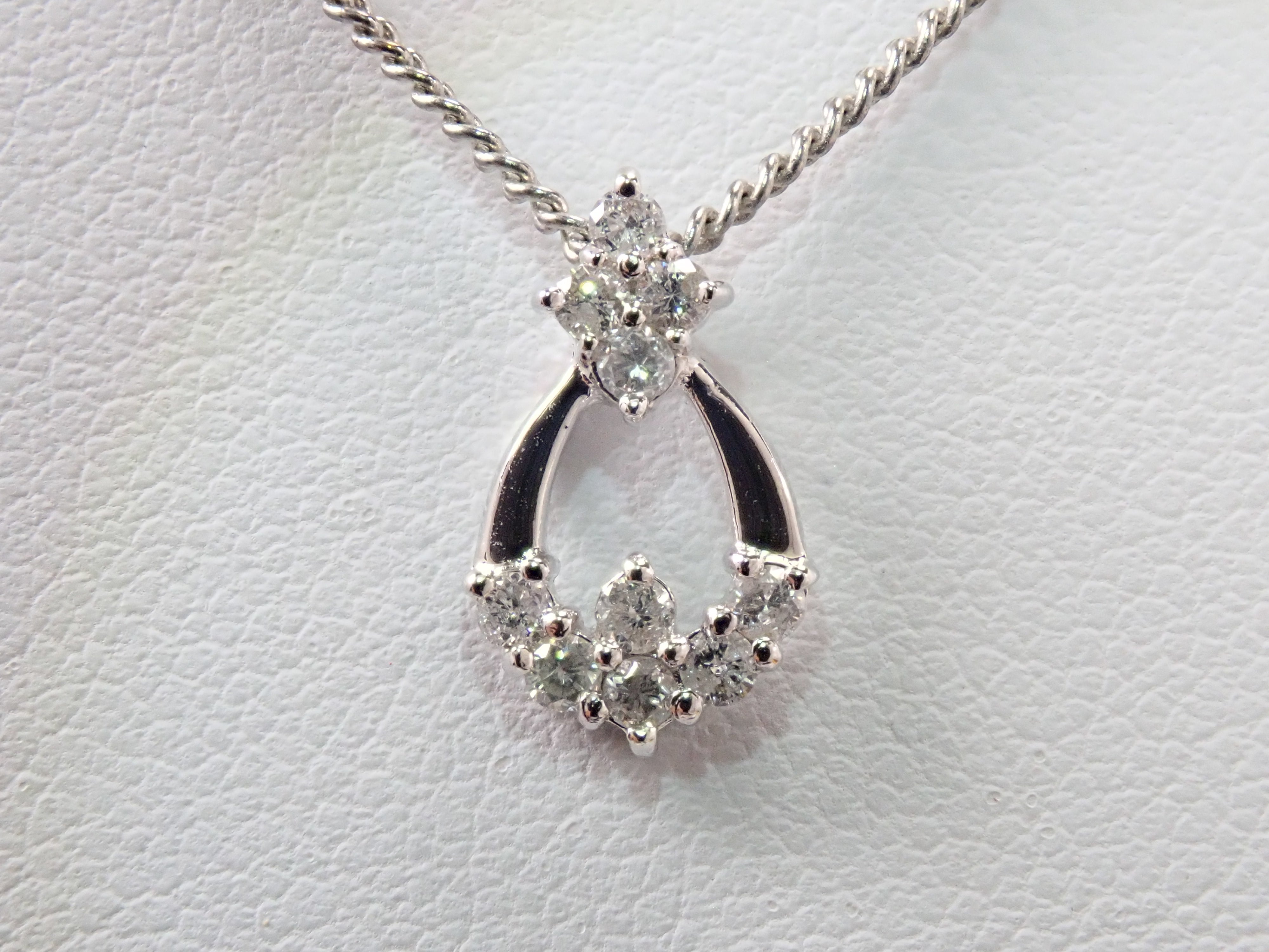 【7/20 22時販売】【カラフリ】K18WG ダイヤモンド 0.2ct ペンダントトップ（ネックレストップ）