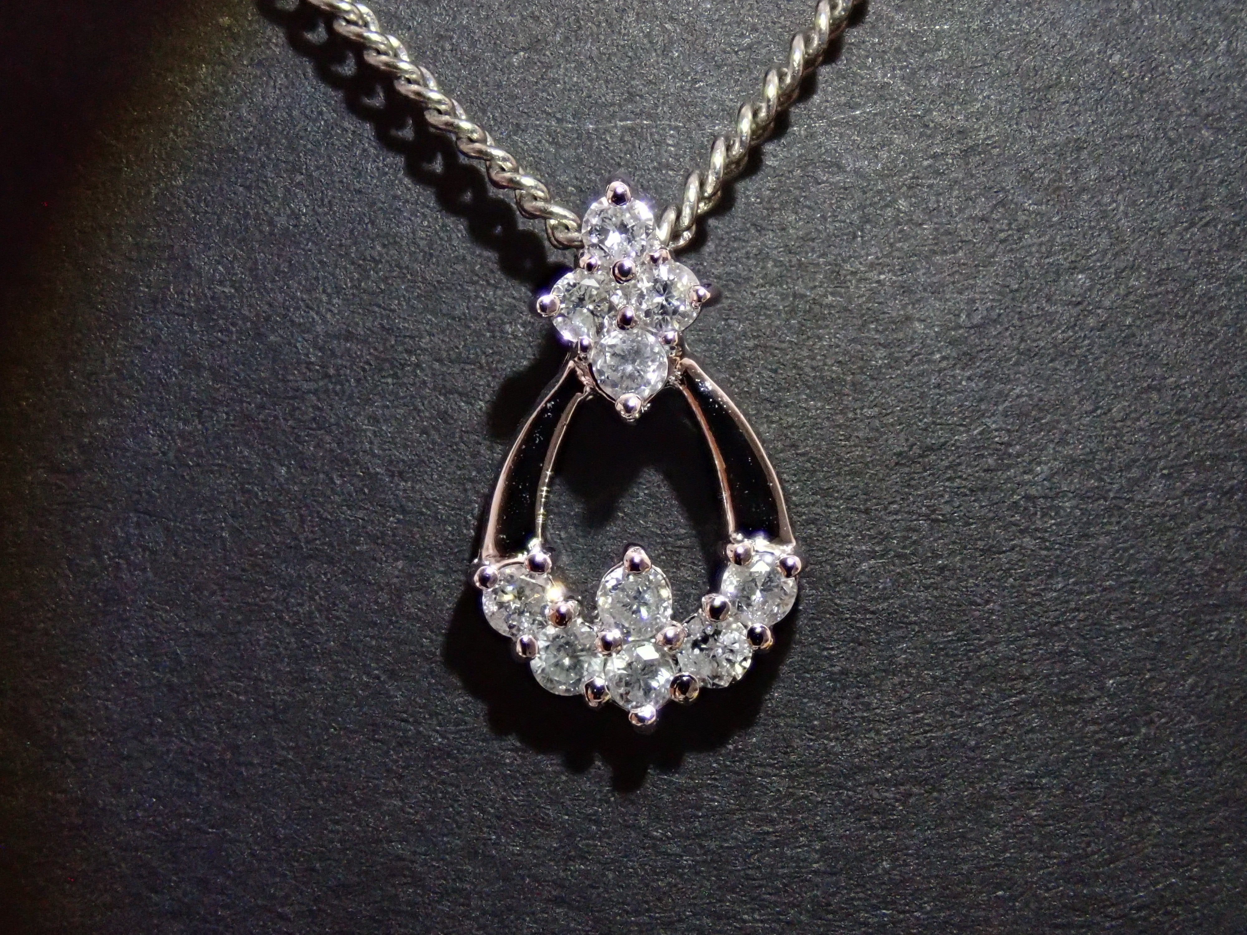 【7/20 22時販売】【カラフリ】K18WG ダイヤモンド 0.2ct ペンダントトップ（ネックレストップ）
