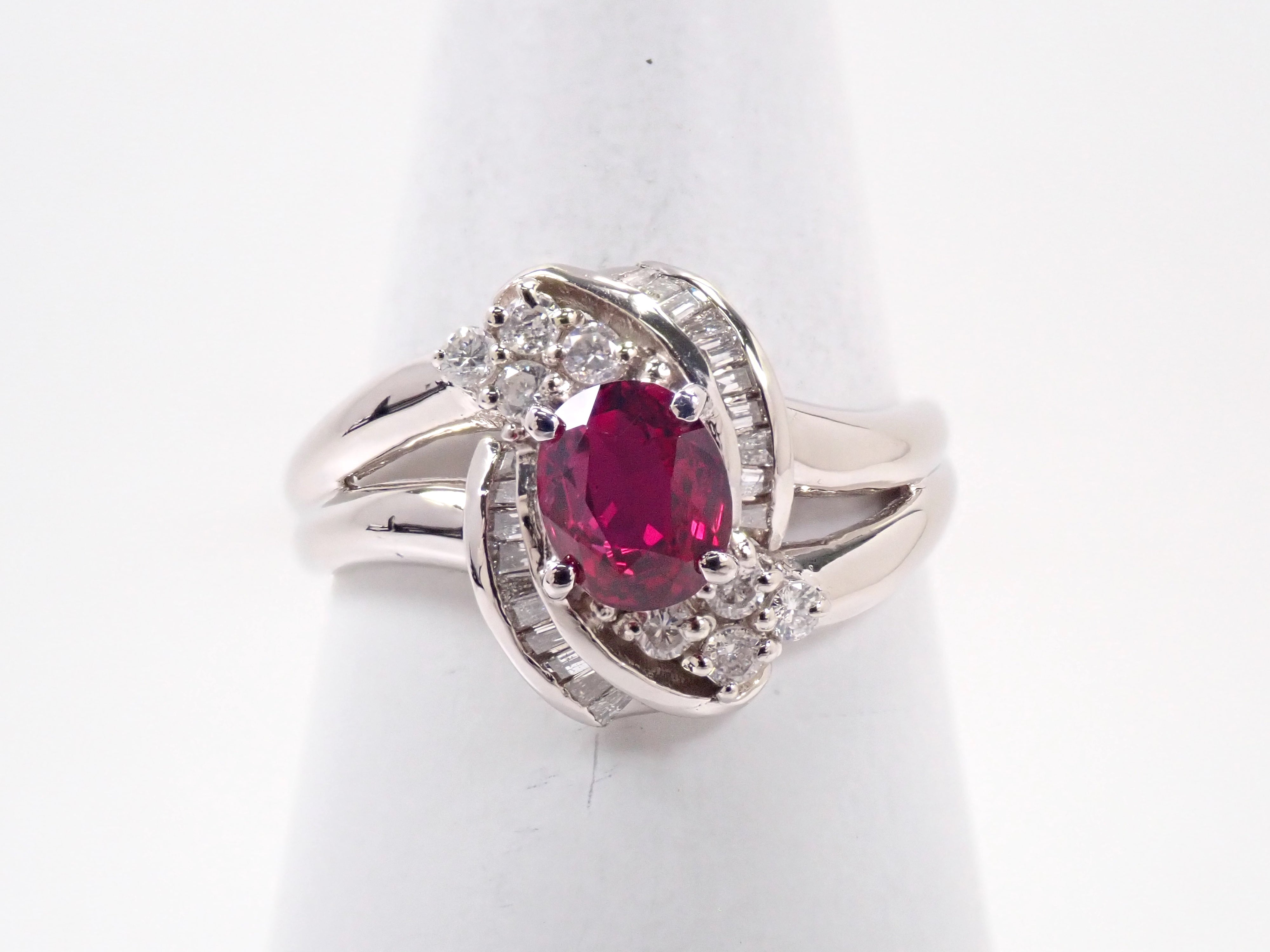 [Published 22602679] [Calafuri] Pt900 Thai Ruby 1ct Ring