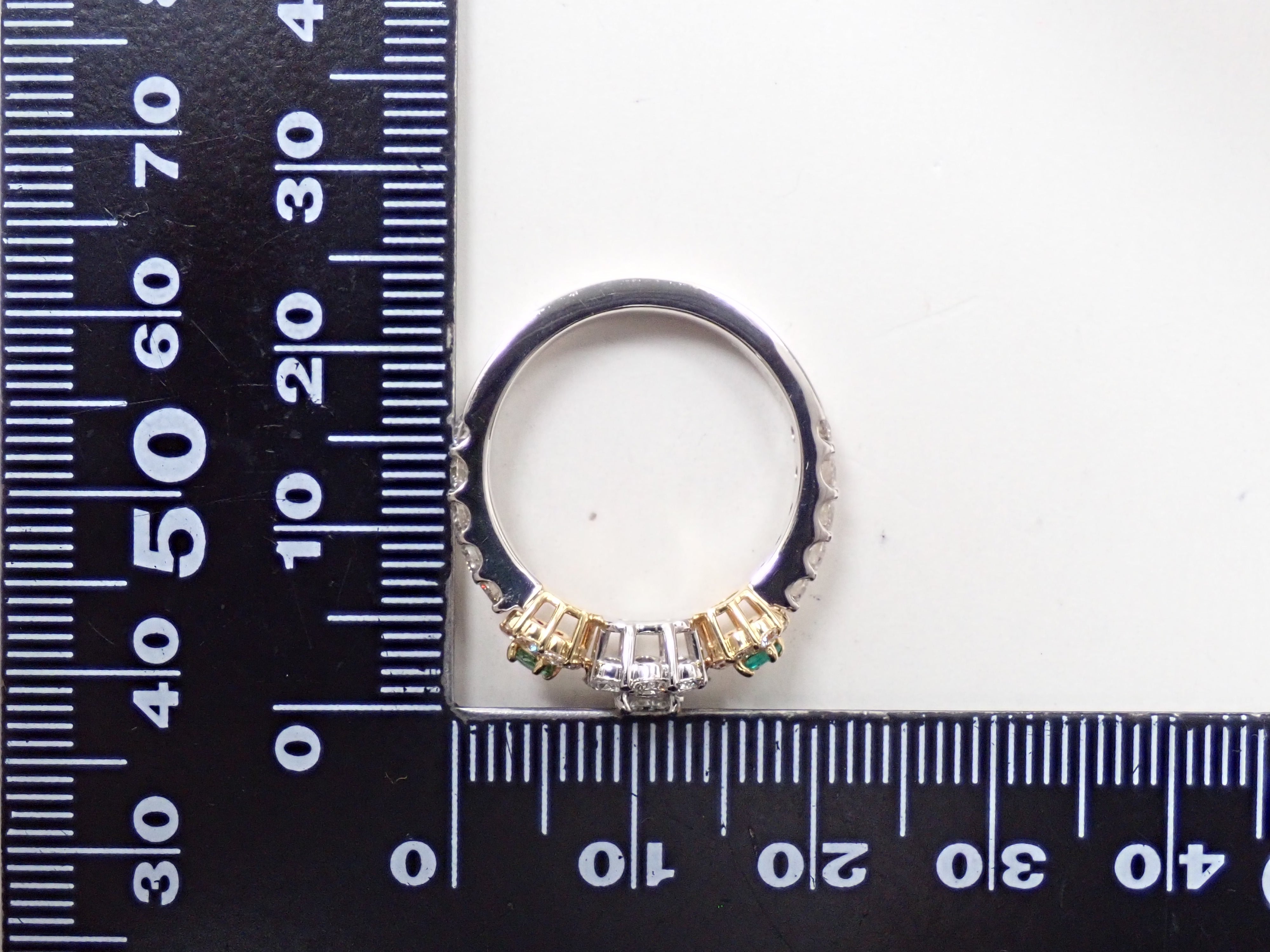 Pt950/K18 パライバトルマリン 0.11ct リング