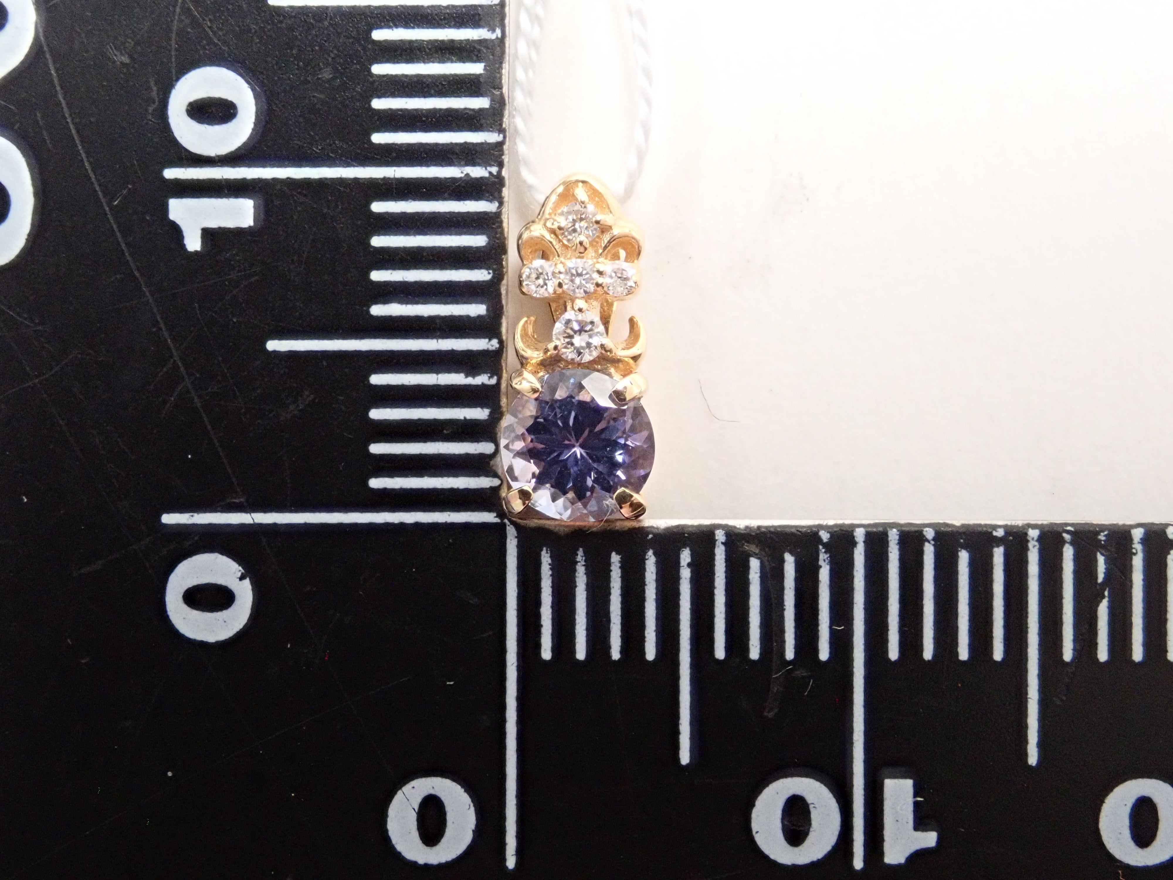 【22602497掲載】K18YG タンザナイト 0.344ct ペンダントトップ（ネックレストップ）