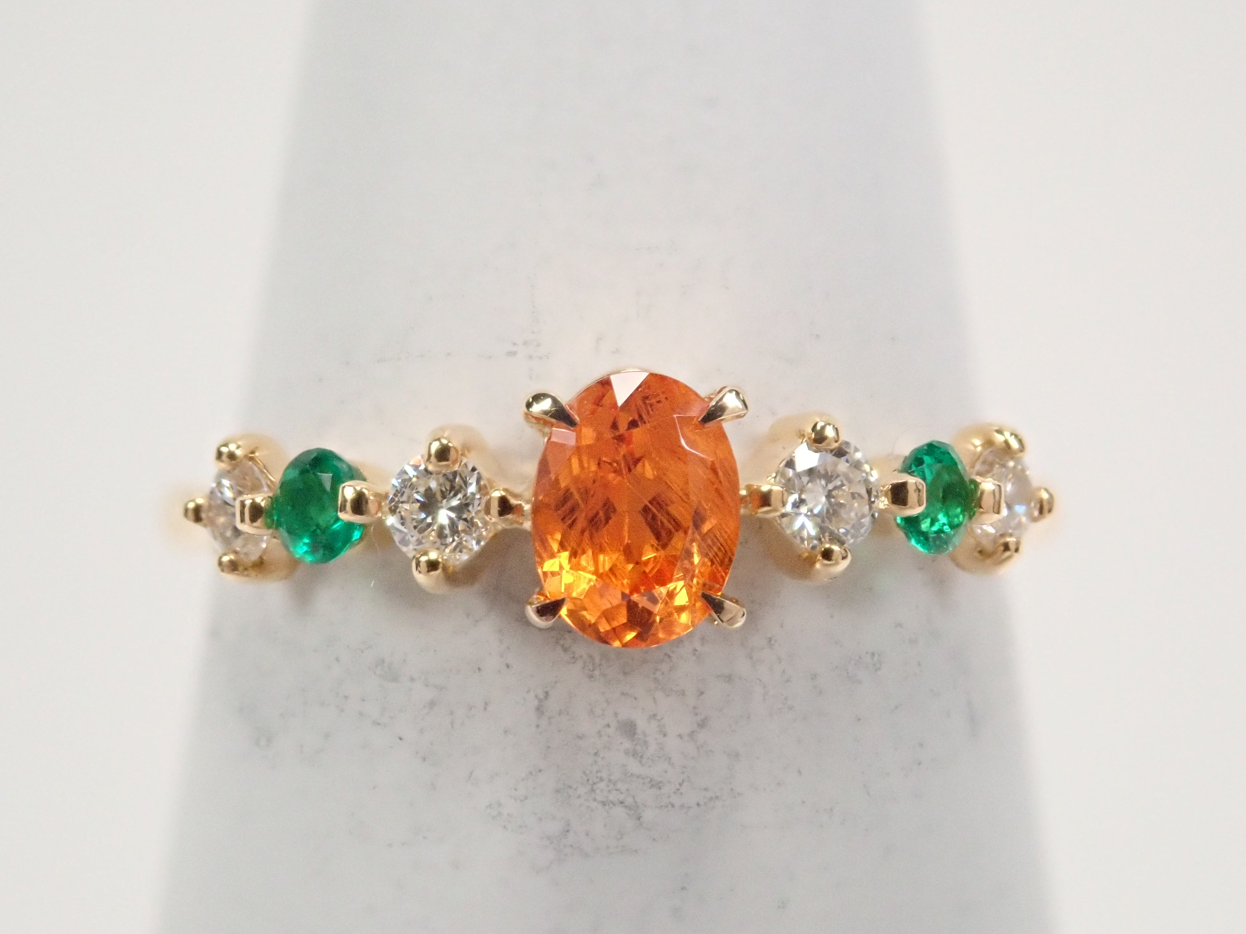 K18YG マンダリンガーネット 0.361ct リング