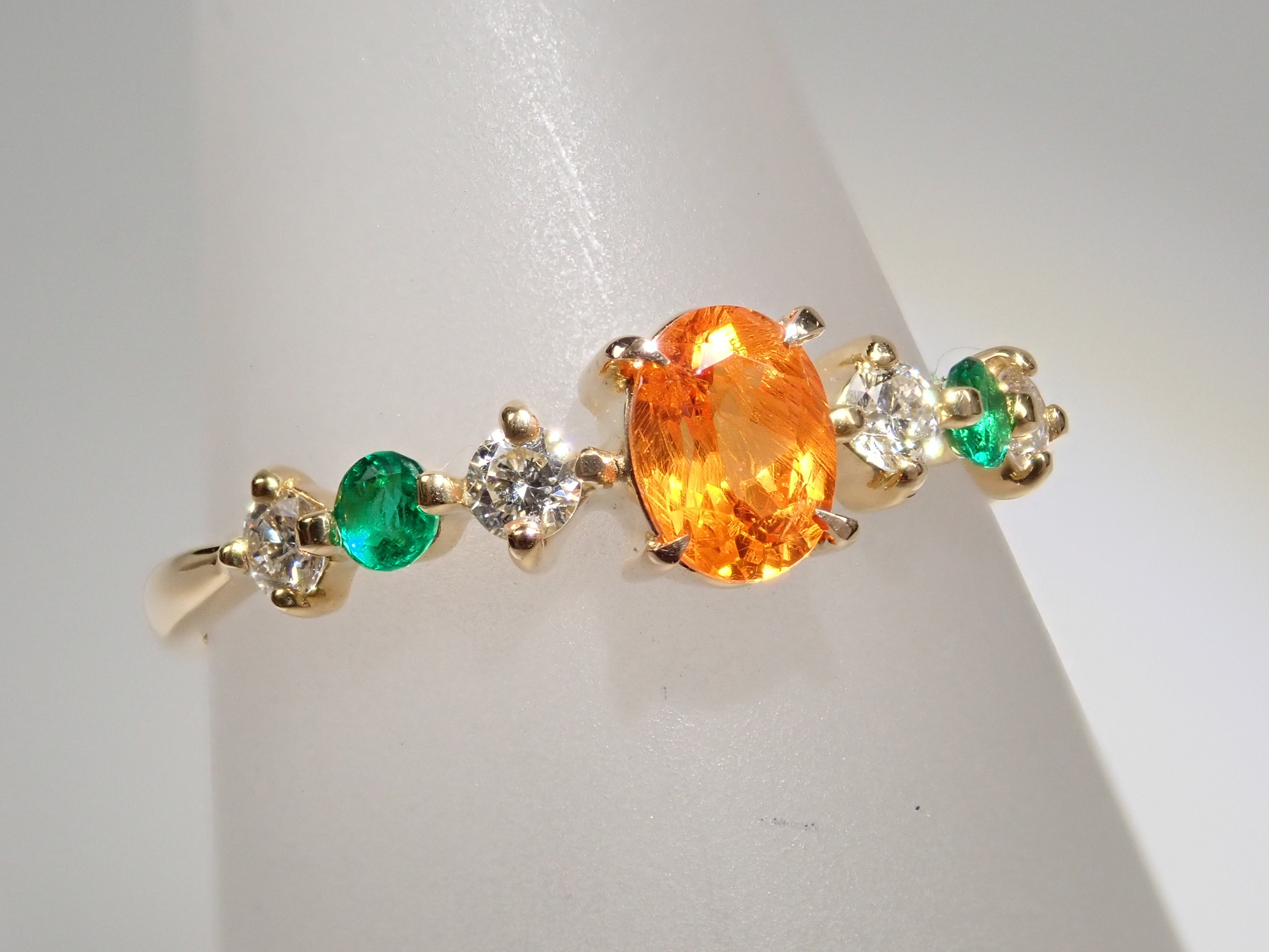 K18YG マンダリンガーネット 0.361ct リング
