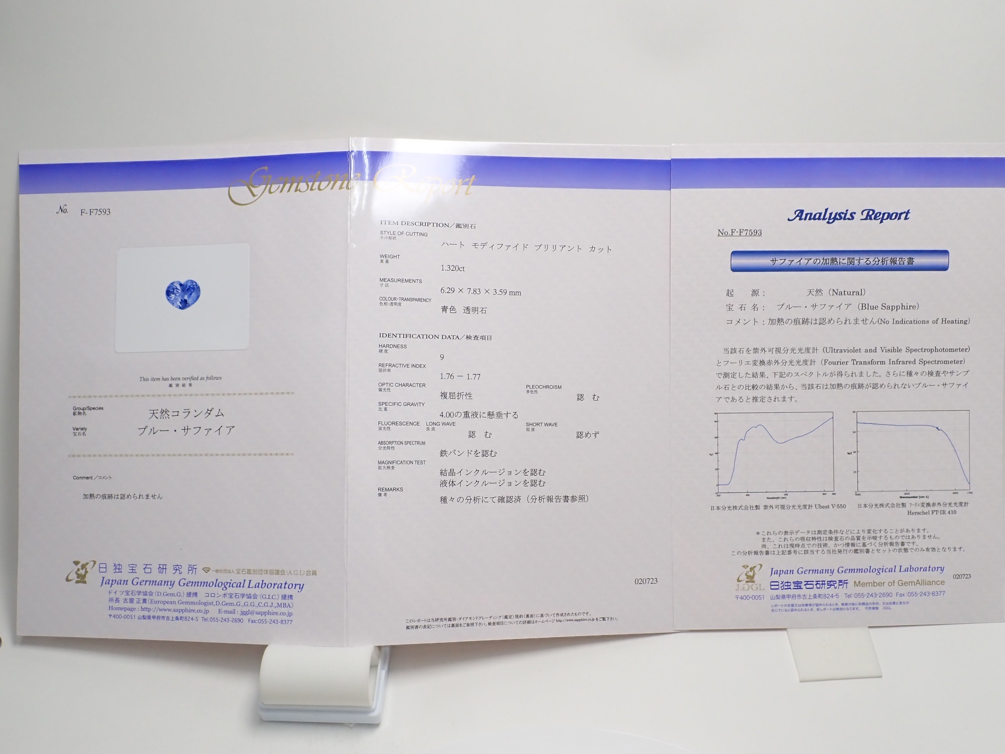 非加熱ブルーサファイア 1.320ctルース