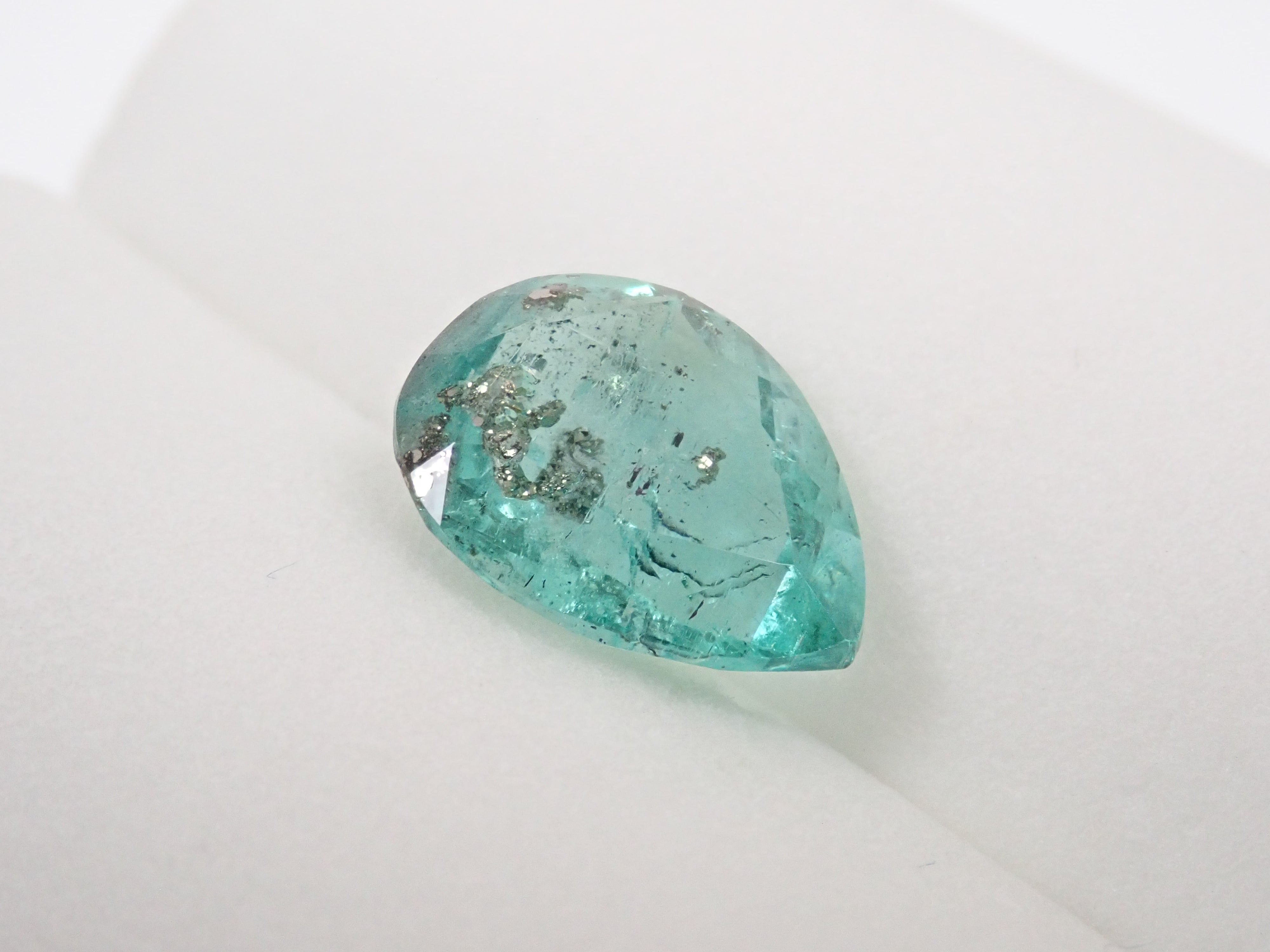 専用JG98★高級 コロンビア産エメラルド/アクアマリン/トパーズ 2ct 鑑付 コロンビア産パイライトインエメラルド 2.988ctルース 日独鑑