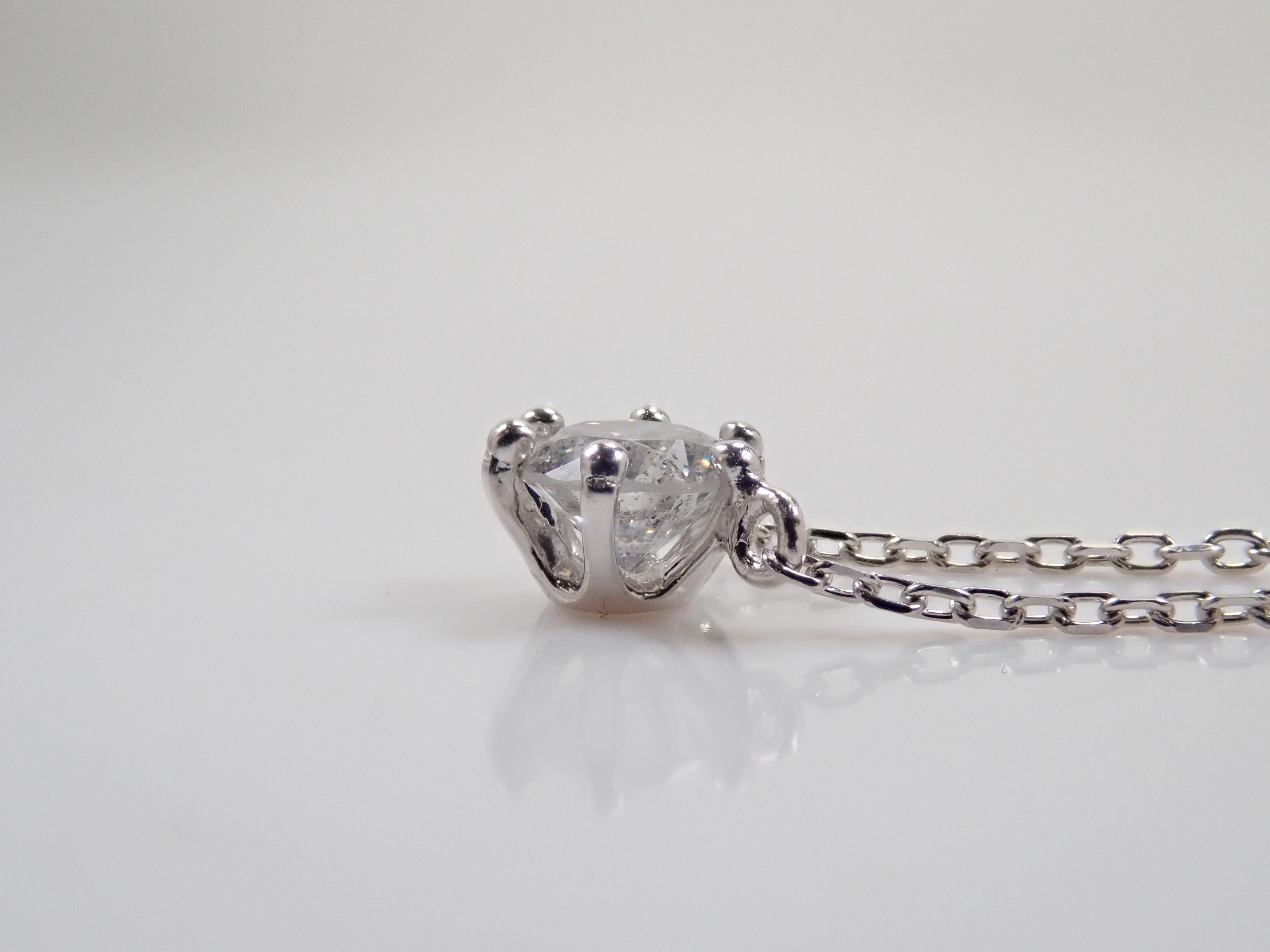 【7/26 22時販売】【カラフリ】Pt900/Pt850 ダイヤモンド 4.0mm/0.29ct 一粒ペンダント（ネックレス）