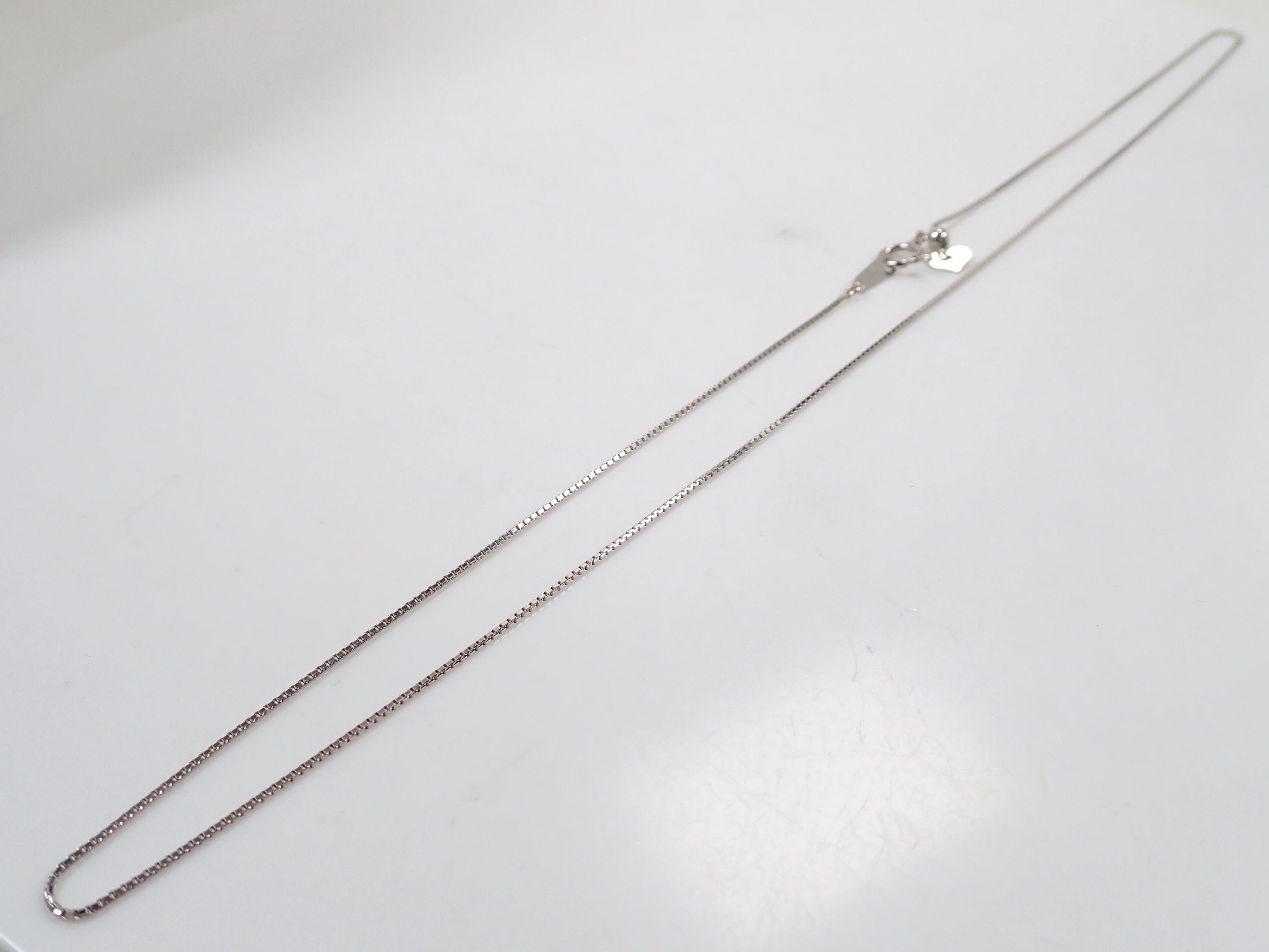 Pt850 ベネチアンチェーン ネックレス 約45cm スライドチェーン