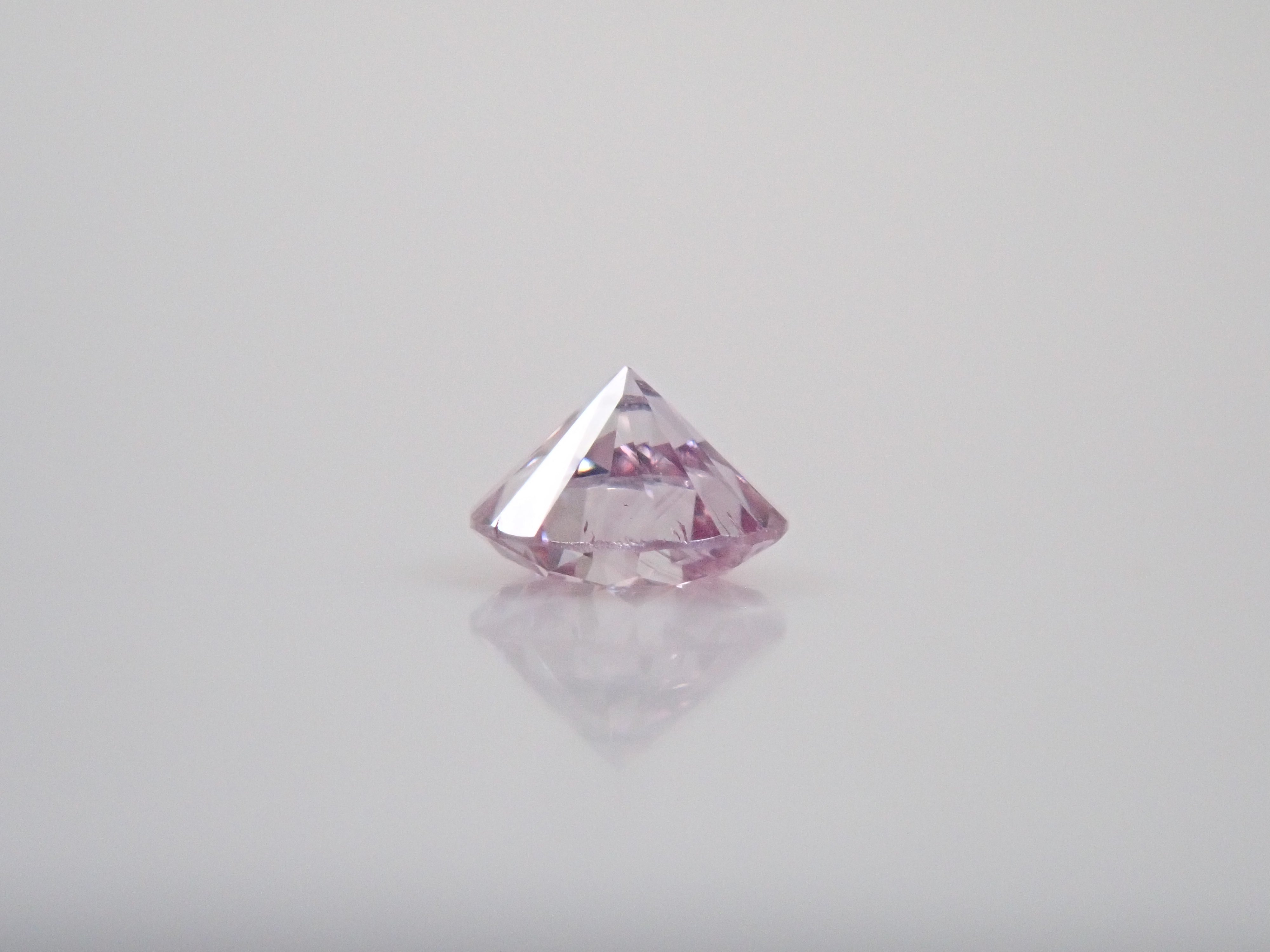 【7/26 22時販売】ピンクダイヤモンド 2.2mm/0.044ctルース(FANCY LIGHT PURPLE PINK, SI1)