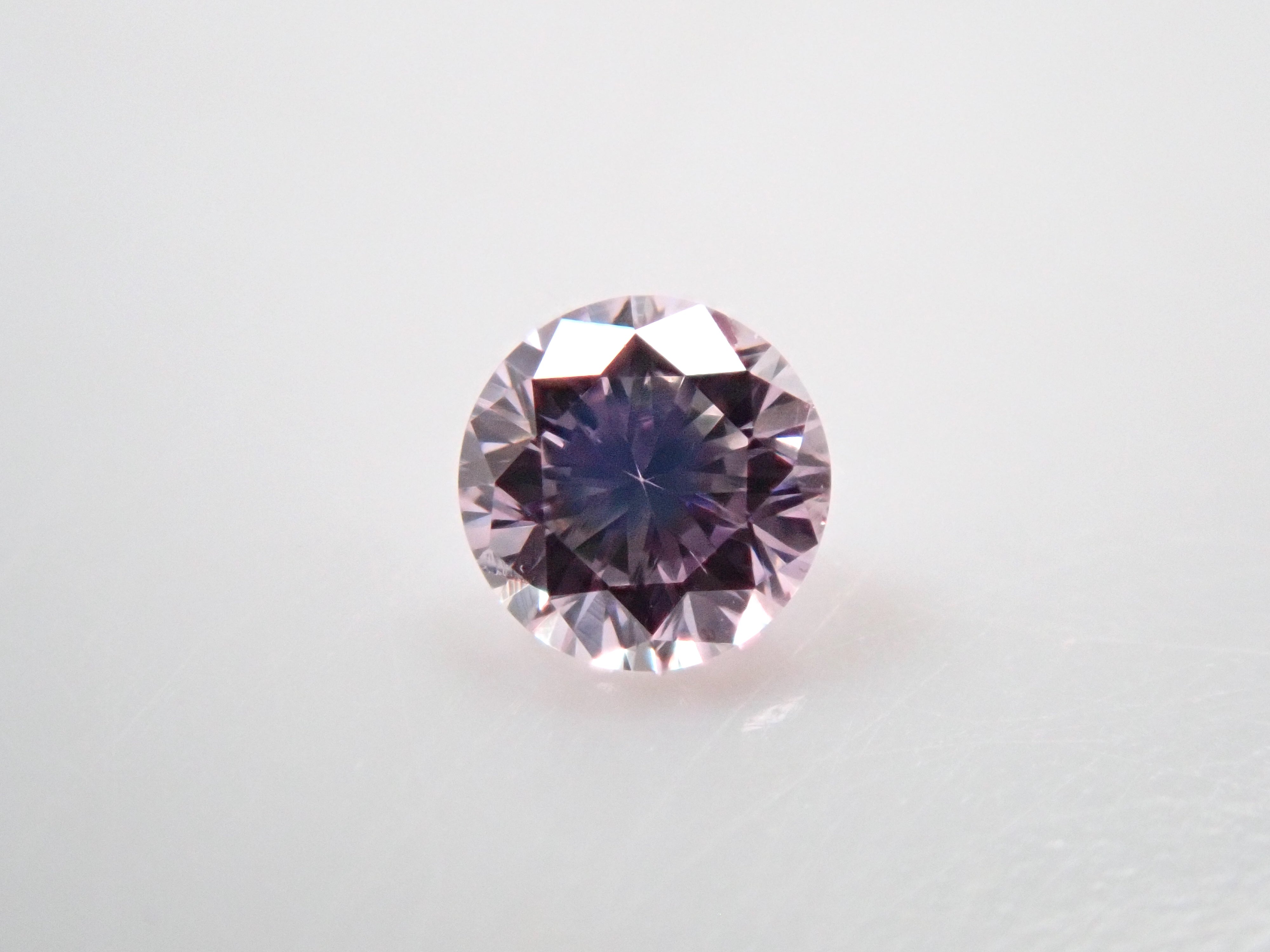 【7/26 22時販売】ピンクダイヤモンド 2.2mm/0.044ctルース(FANCY LIGHT PURPLE PINK, SI1)